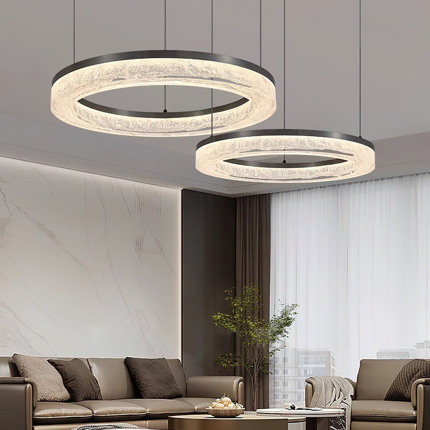 Idyll Harz Minimalistisch Rund LED Kronleuchter-Letslighting