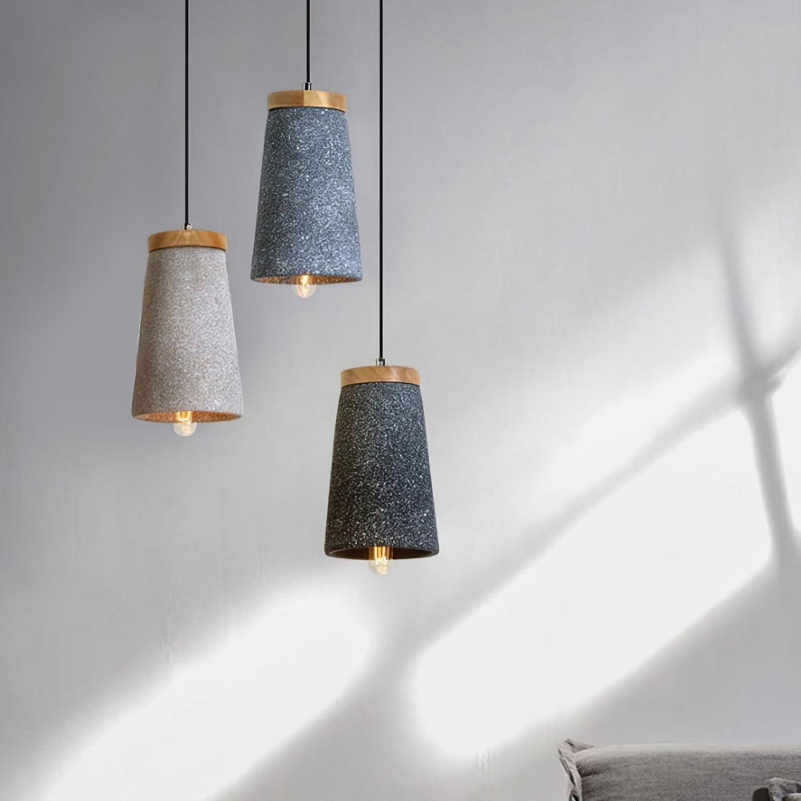 Althere Holz Zement Pendelleuchte Leuchte-Letslighting