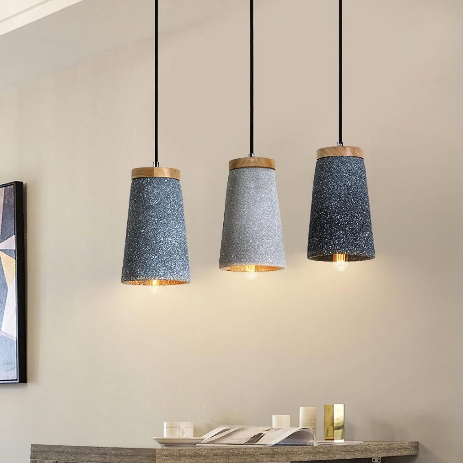 Althere Holz Zement Pendelleuchte Leuchte-Letslighting