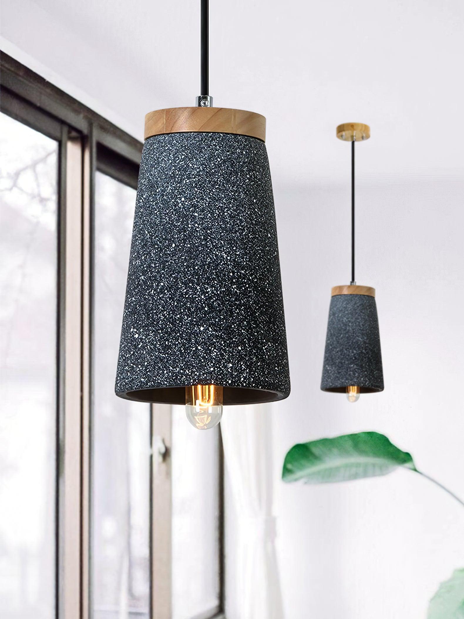 Althere Holz Zement Pendelleuchte Leuchte-Letslighting