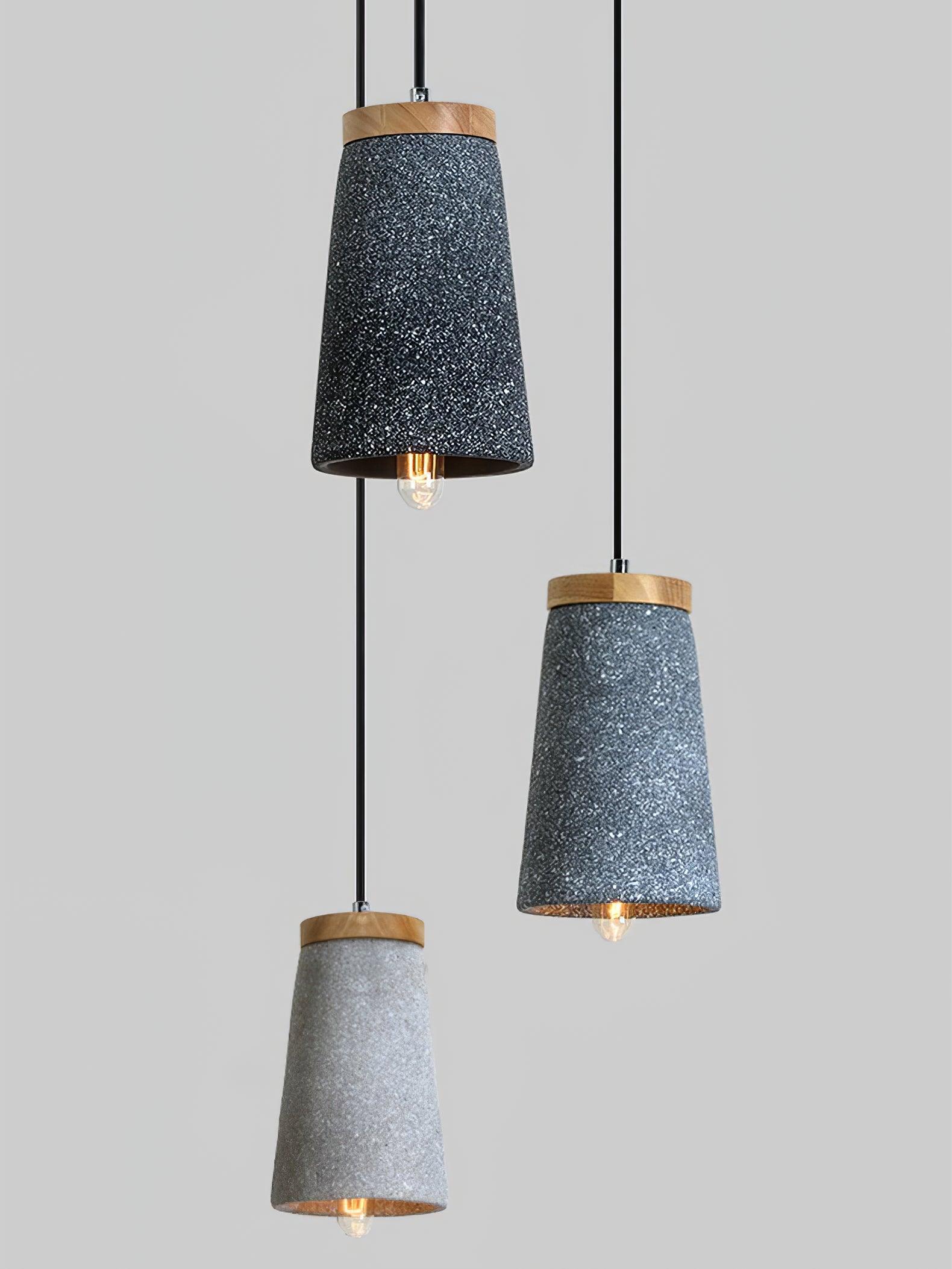 Althere Holz Zement Pendelleuchte Leuchte-Letslighting