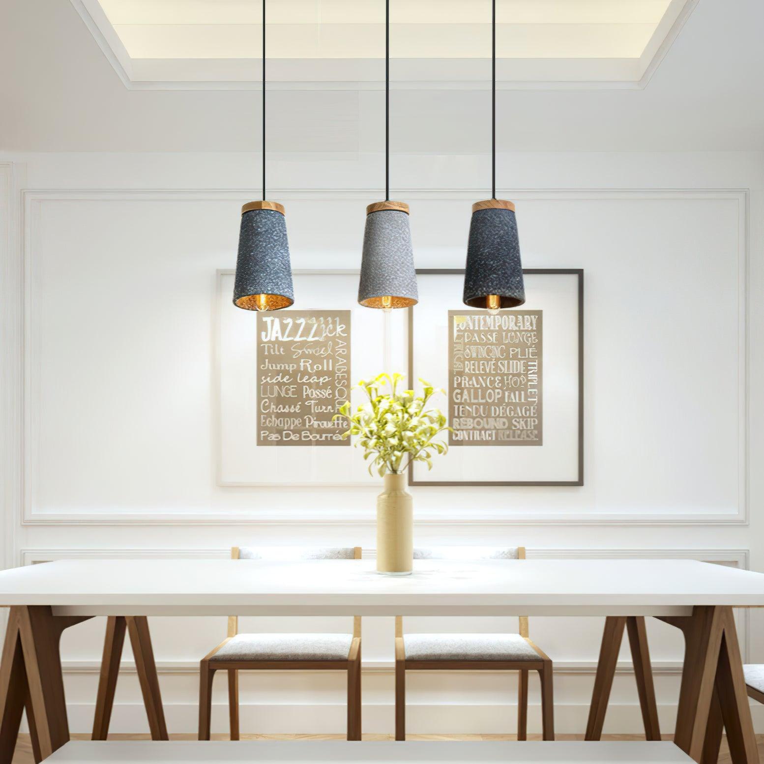 Althere Holz Zement Pendelleuchte Leuchte-Letslighting