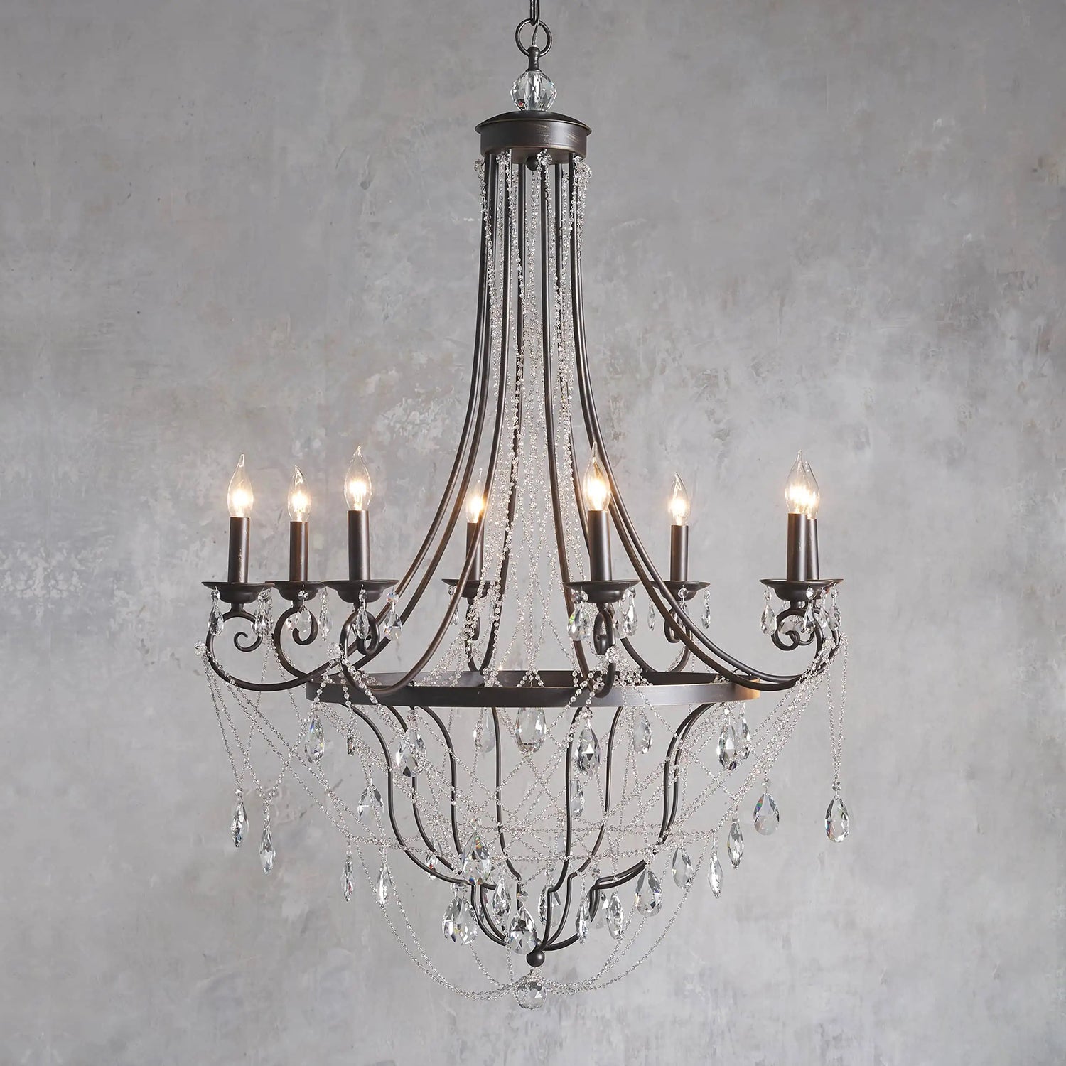 Luster Traditioneller industrieller Vintage-Kristallleuchter-Letslighting