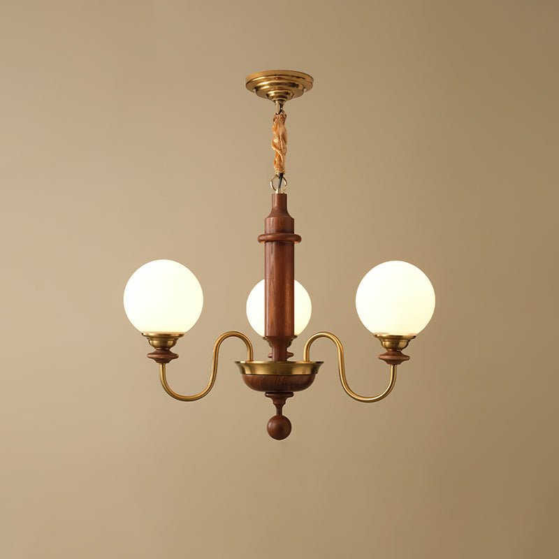 Nyvinia Vintage Kronleuchter aus Messing und Glas-Letslighting
