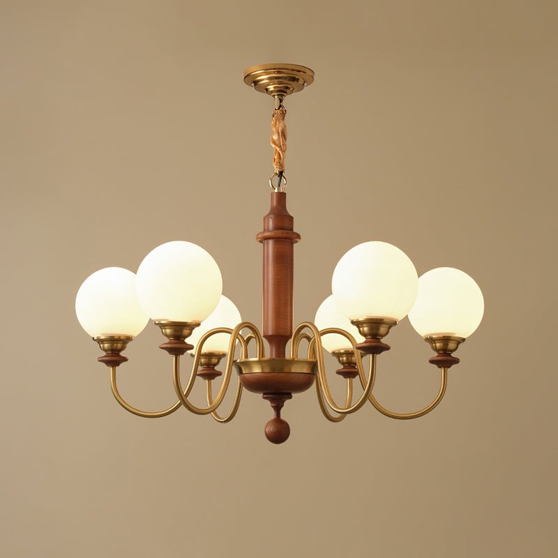 Nyvinia Vintage Kronleuchter aus Messing und Glas-Letslighting