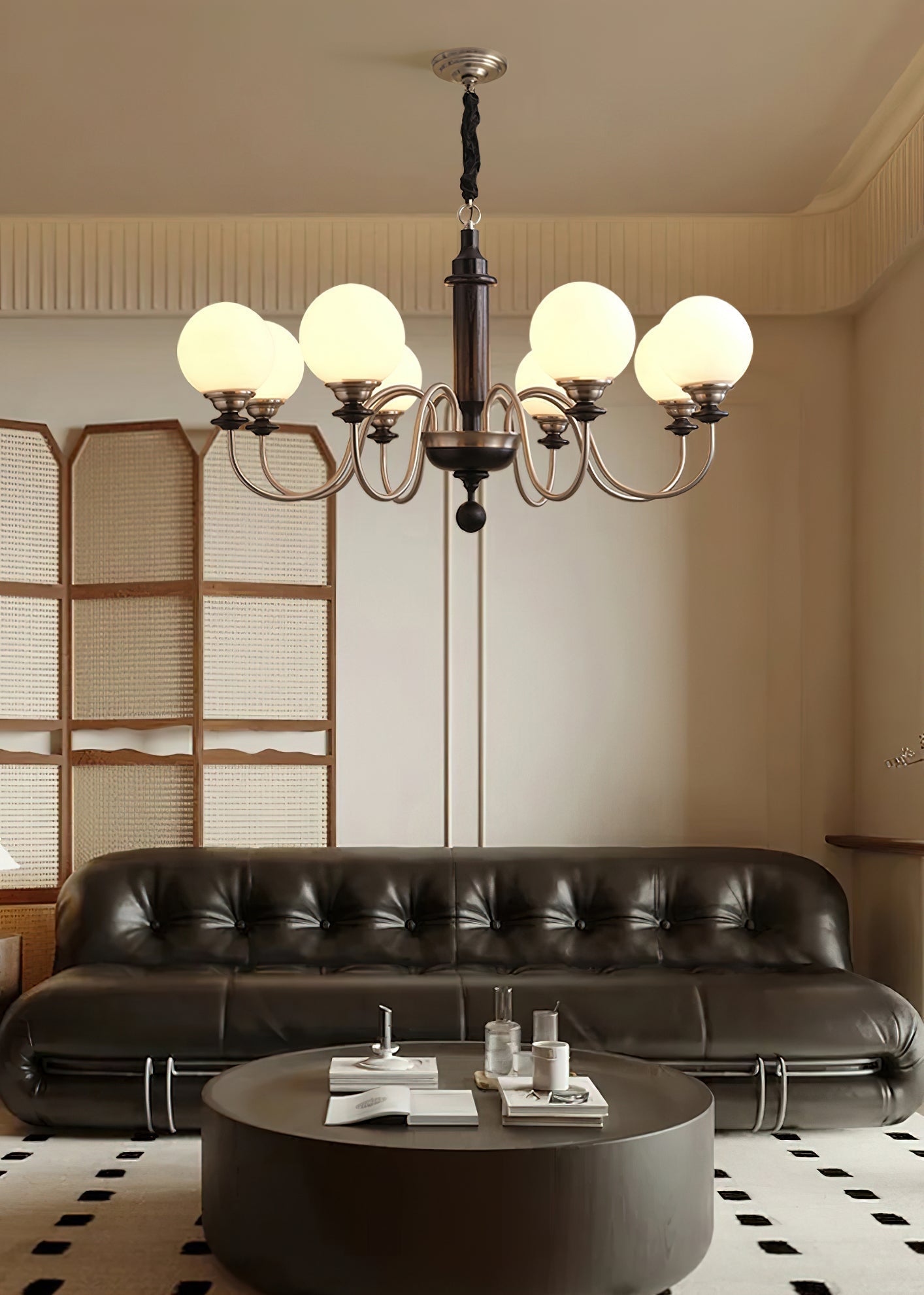 Nyvinia Vintage Kronleuchter aus Messing und Glas-Letslighting