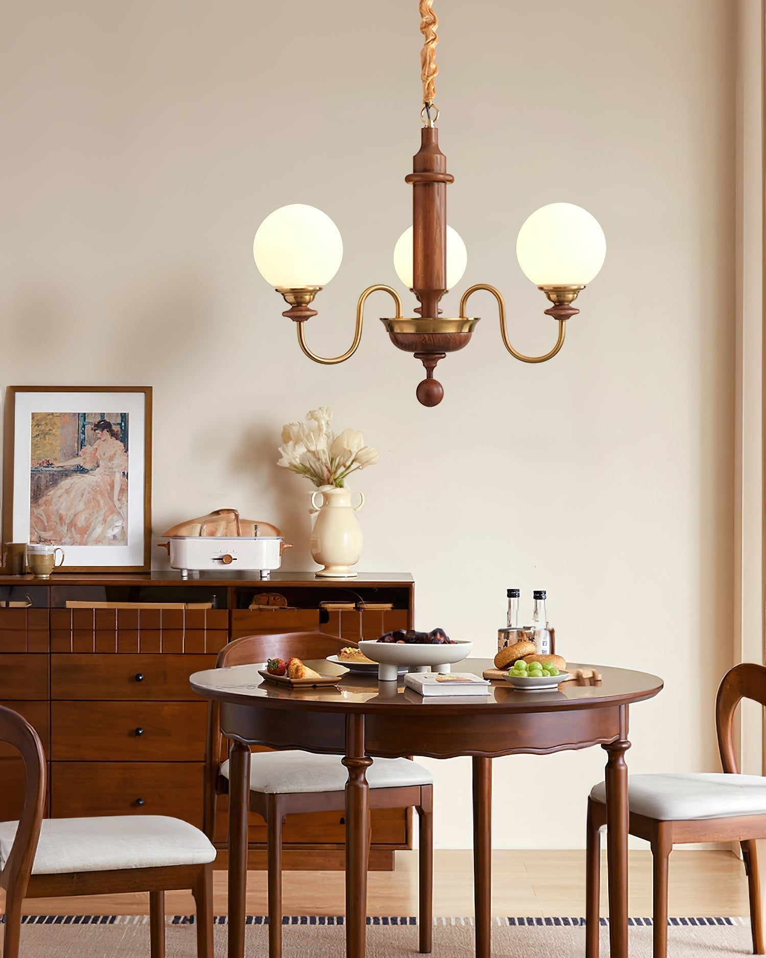 Nyvinia Vintage Kronleuchter aus Messing und Glas-Letslighting