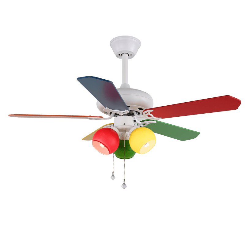 Seitenansicht der Carlo Verspielten Deckenventilator-Leuchte