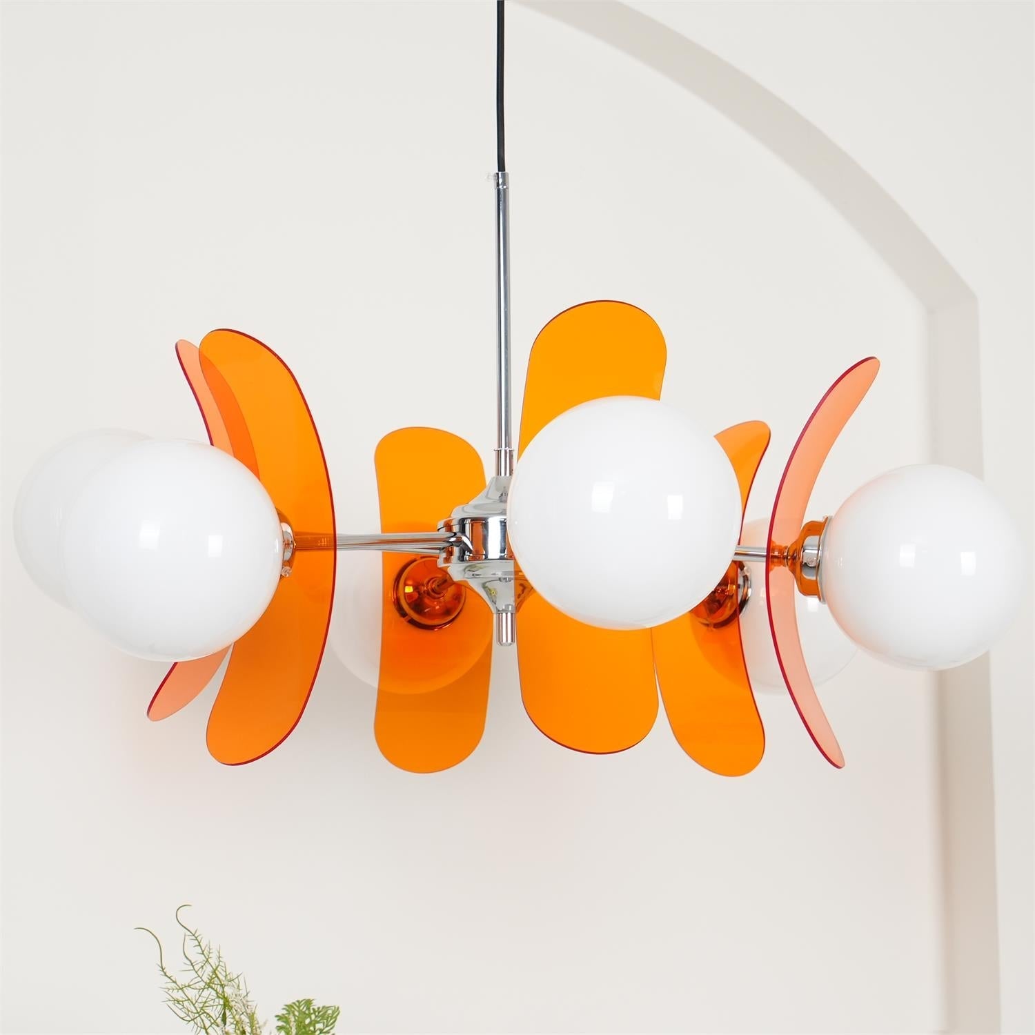 Prism Kreativer Sputnik Glas Kronleuchter Orange-Letslighting