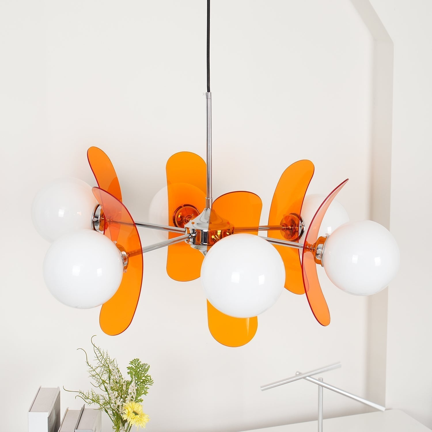 Prism Kreativer Sputnik Glas Kronleuchter Orange-Letslighting