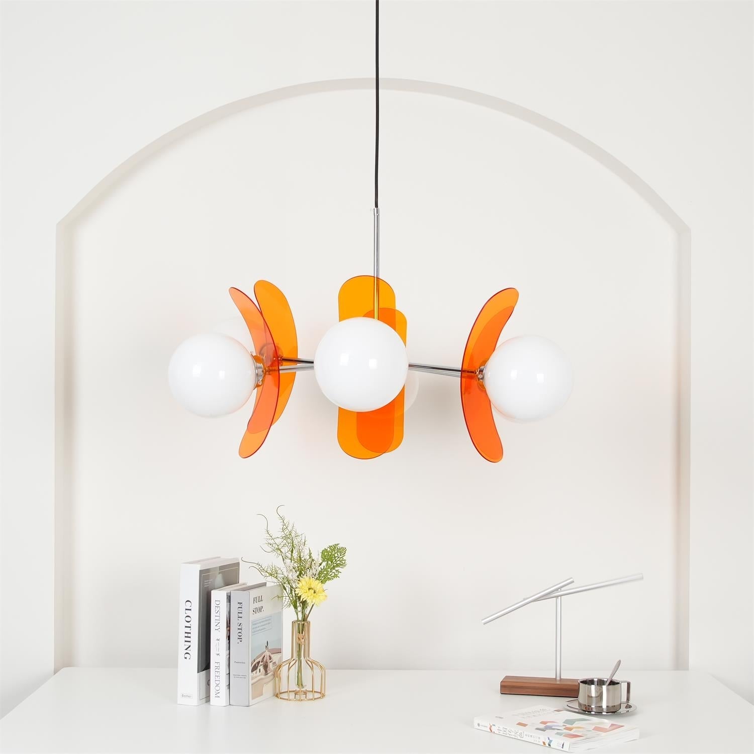 Prism Kreativer Sputnik Glas Kronleuchter Orange-Letslighting