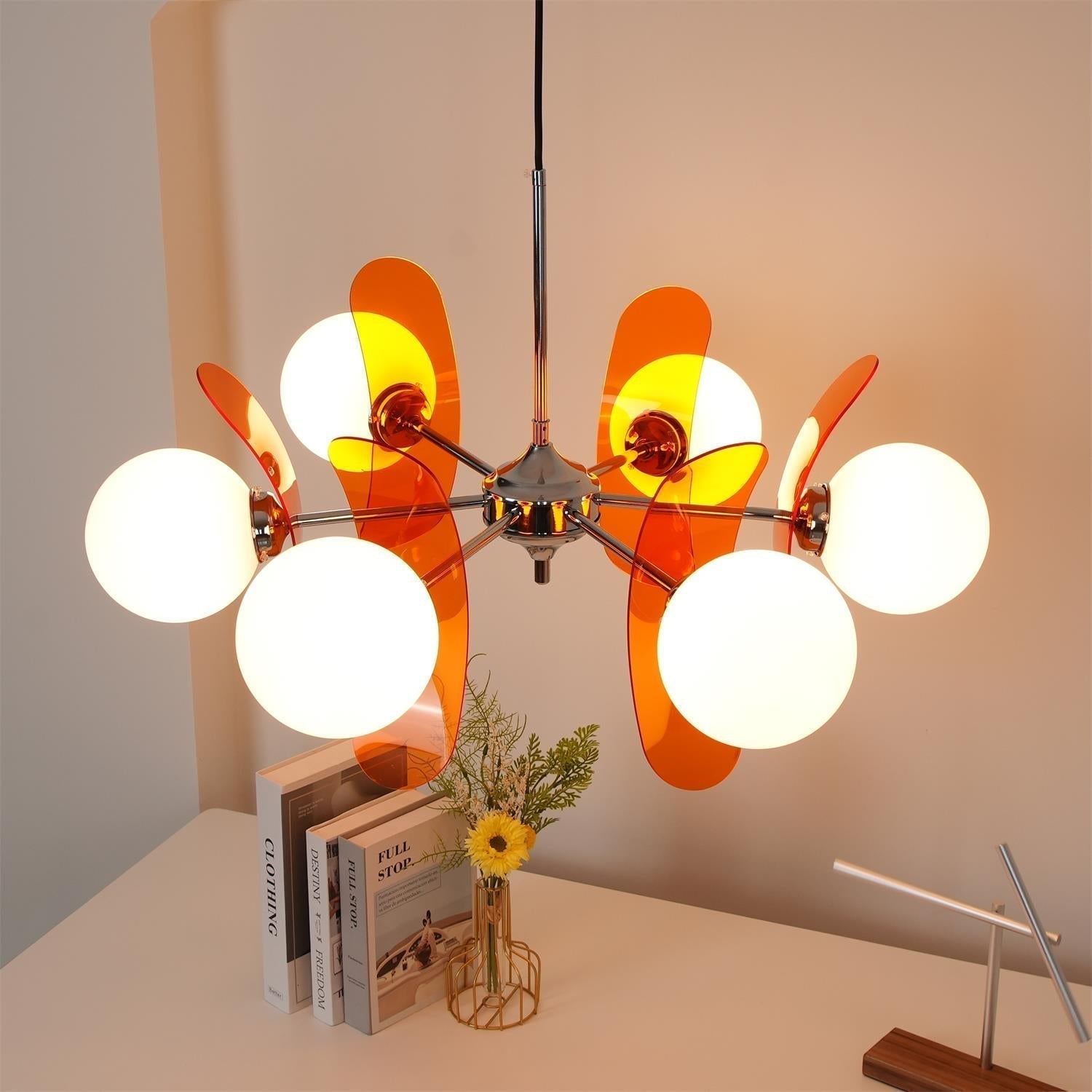 Prism Kreativer Sputnik Glas Kronleuchter Orange-Letslighting