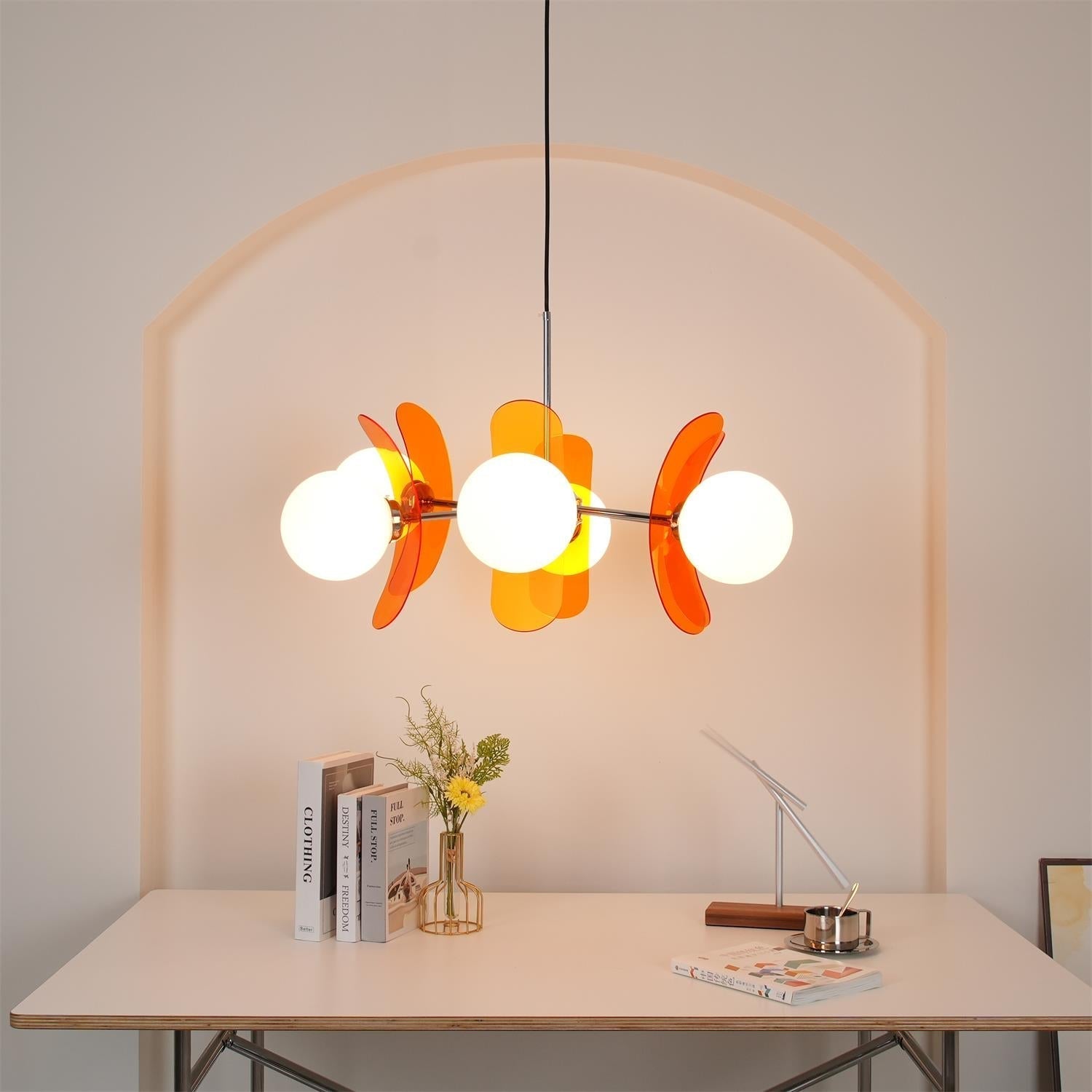 Prism Kreativer Sputnik Glas Kronleuchter Orange-Letslighting