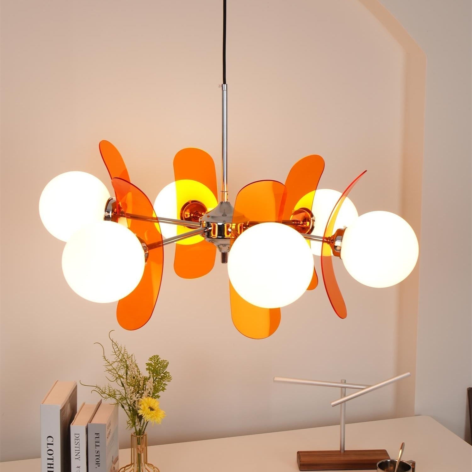 Prism Kreativer Sputnik Glas Kronleuchter Orange-Letslighting