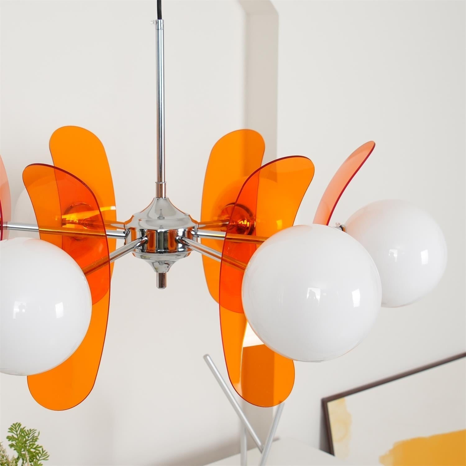 Prism Kreativer Sputnik Glas Kronleuchter Orange-Letslighting