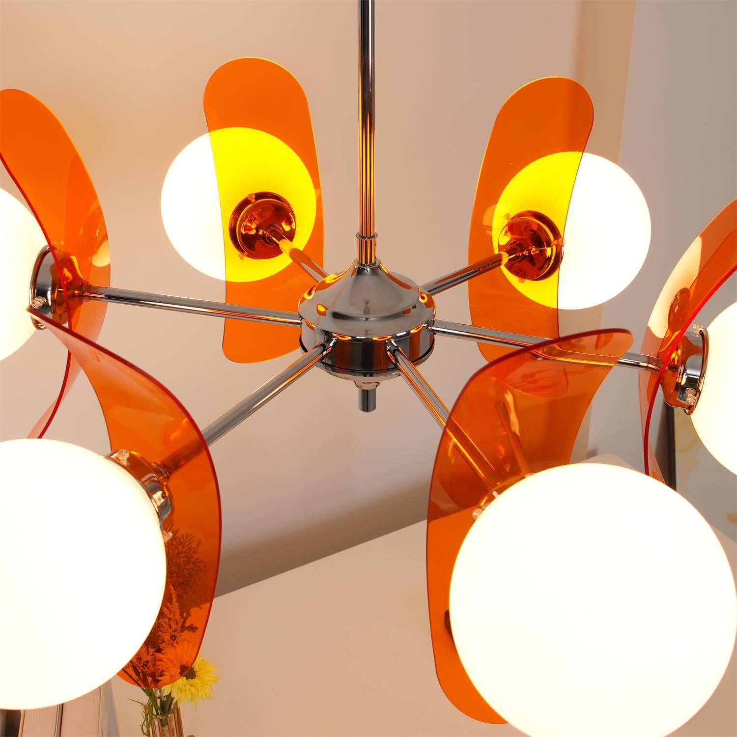 Prism Kreativer Sputnik Glas Kronleuchter Orange-Letslighting