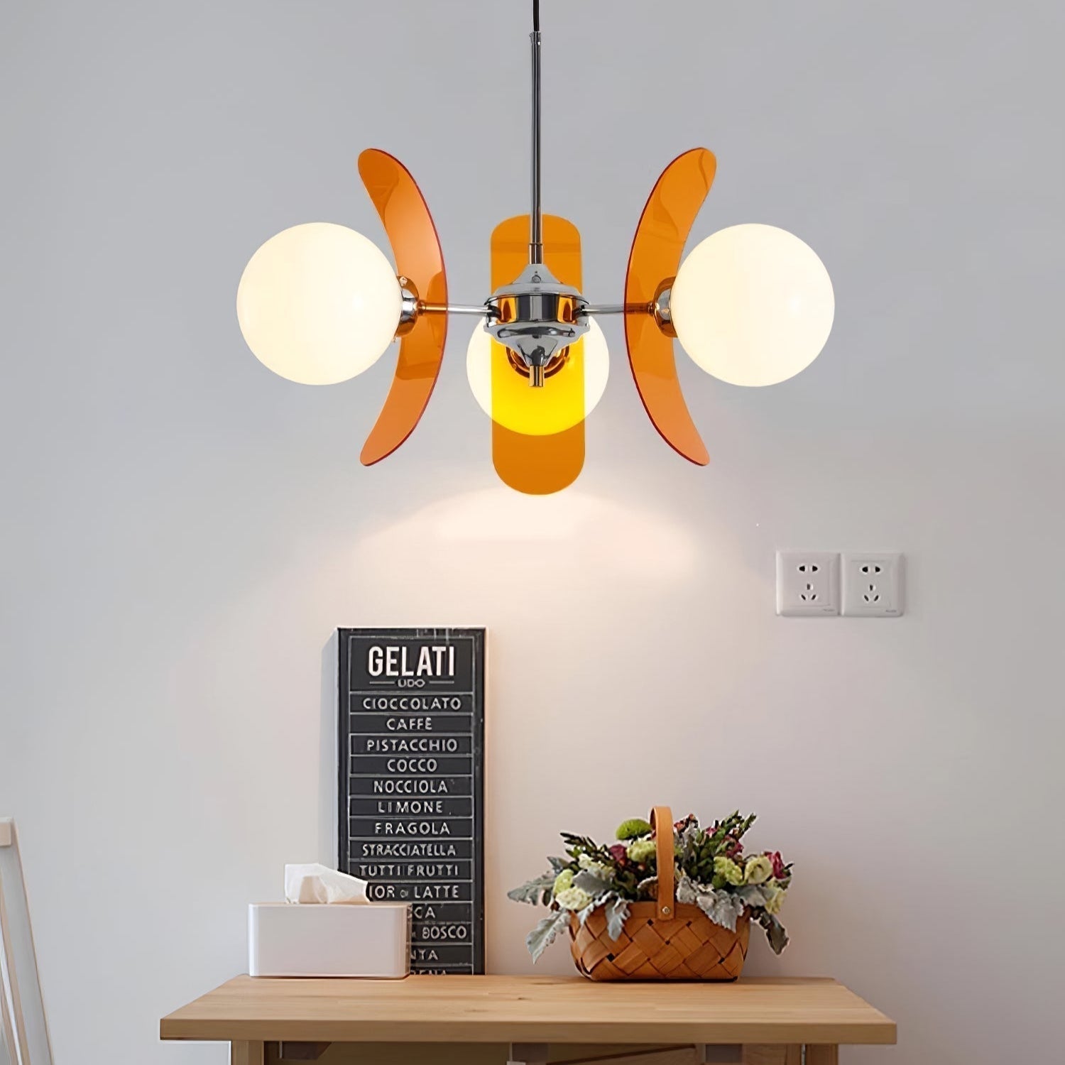 Prism Kreativer Sputnik Glas Kronleuchter Orange-Letslighting