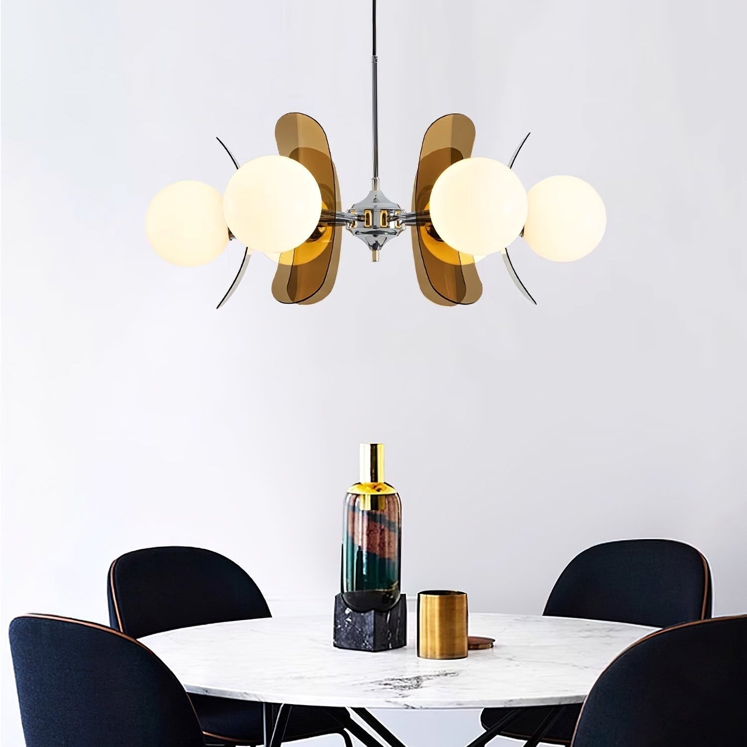 Prism Kreativer Sputnik Glas Kronleuchter Orange-Letslighting
