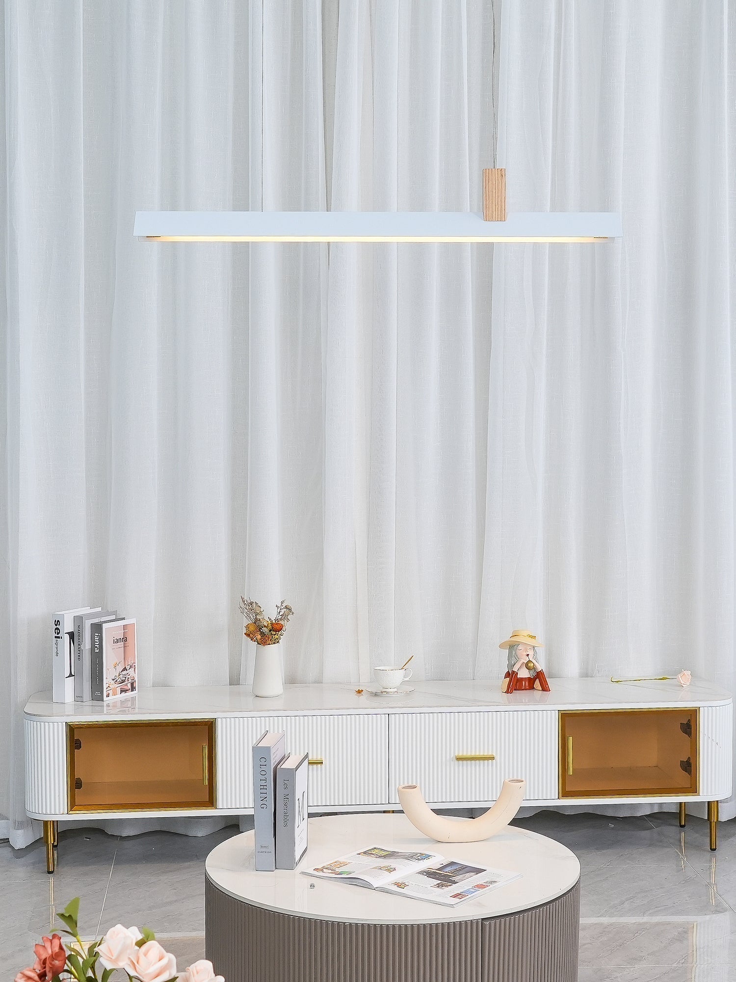 Linea Minimalistisch Holz Pendelleuchte Leuchte-Letslighting