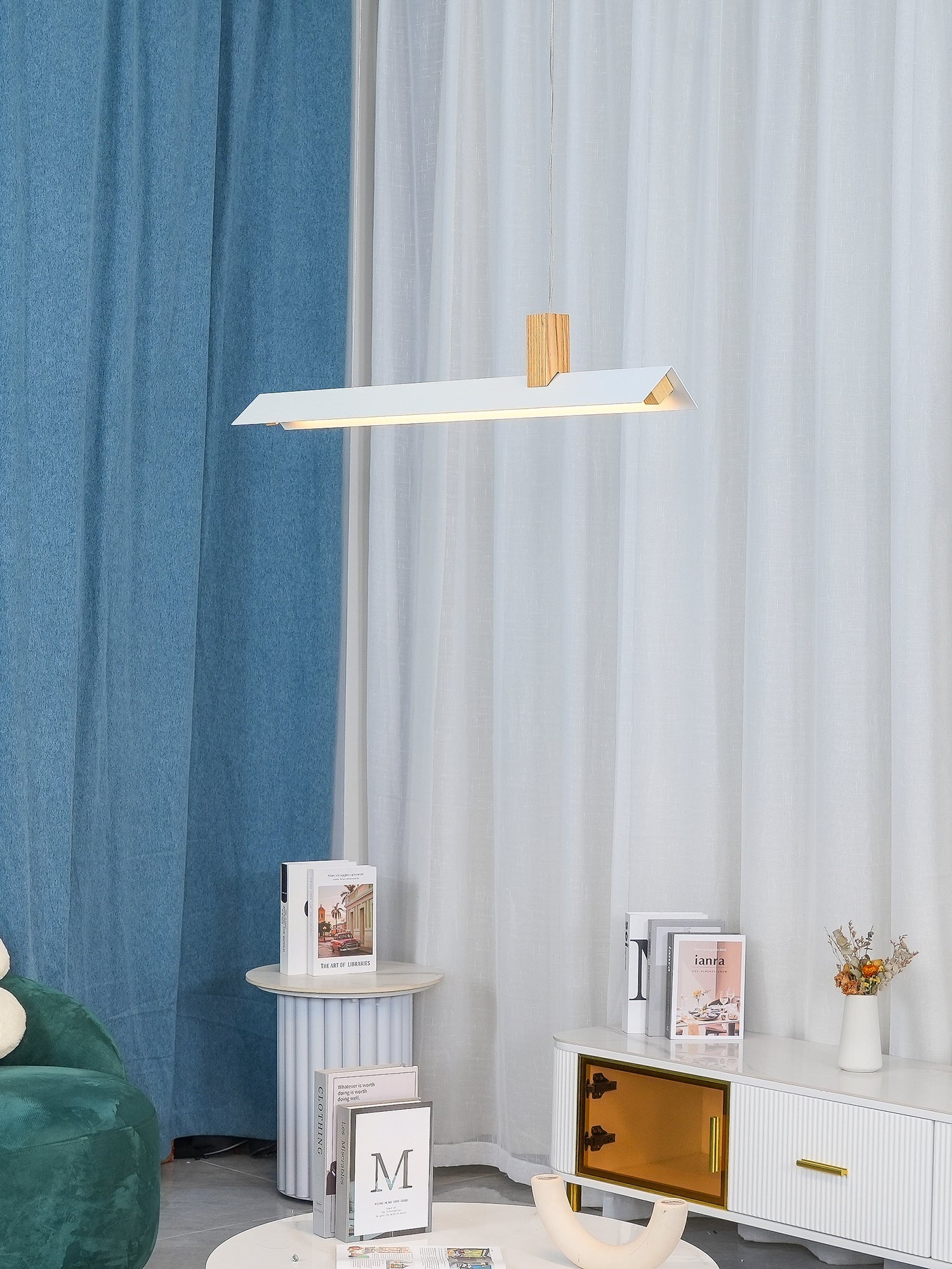 Linea Minimalistisch Holz Pendelleuchte Leuchte-Letslighting