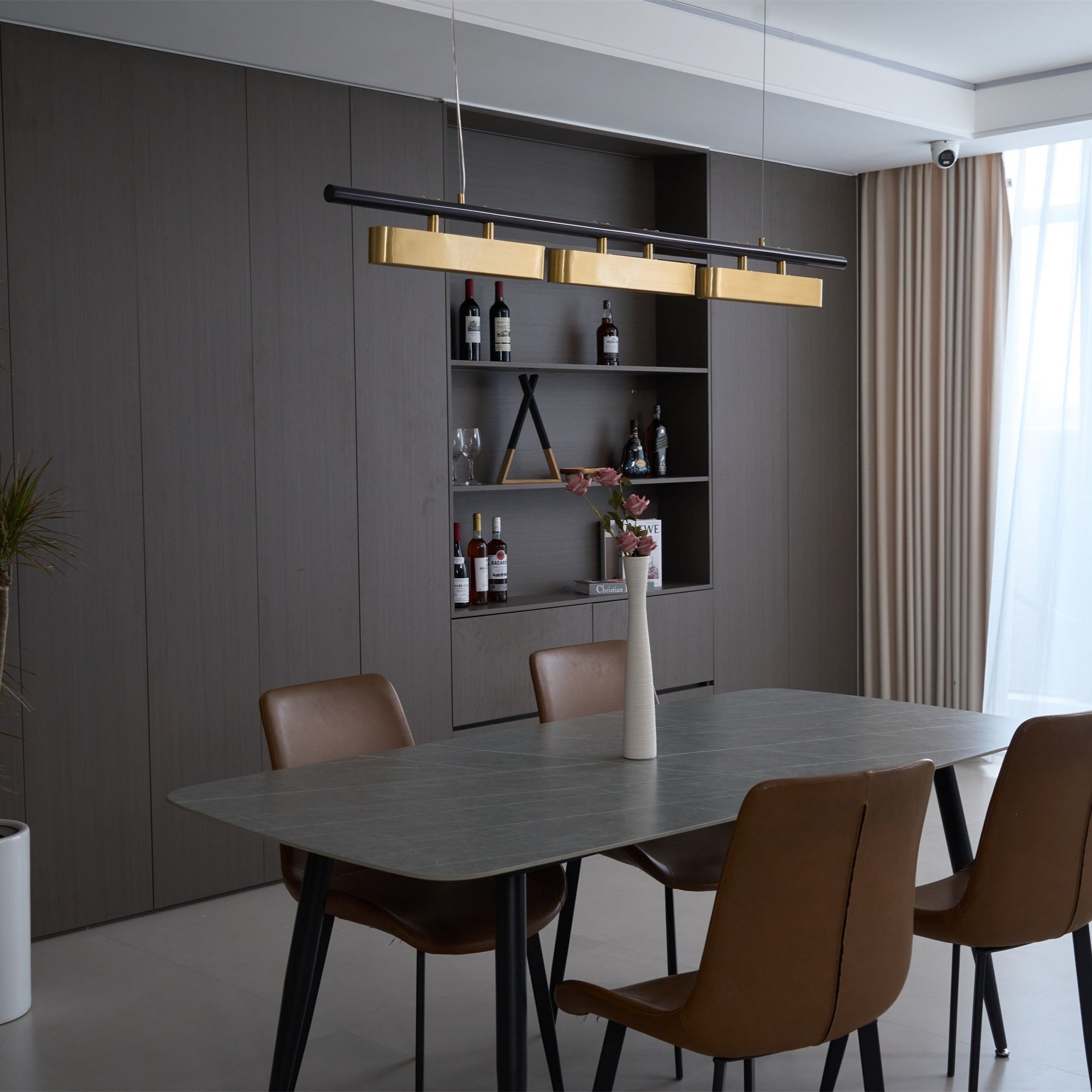 Elarain Pendelleuchte Messing Minimalistisch-Letslighting