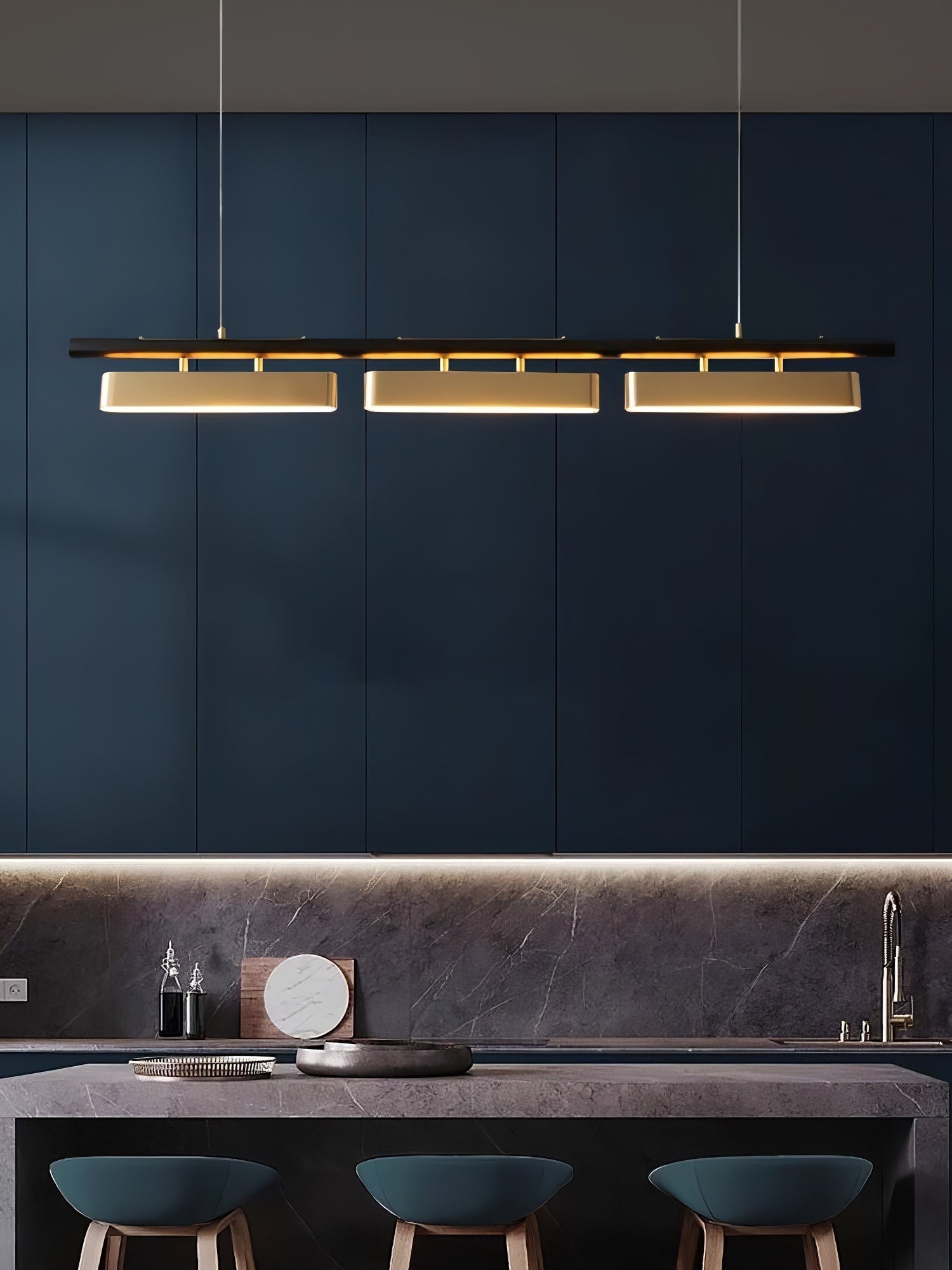 Elarain Pendelleuchte Messing Minimalistisch-Letslighting