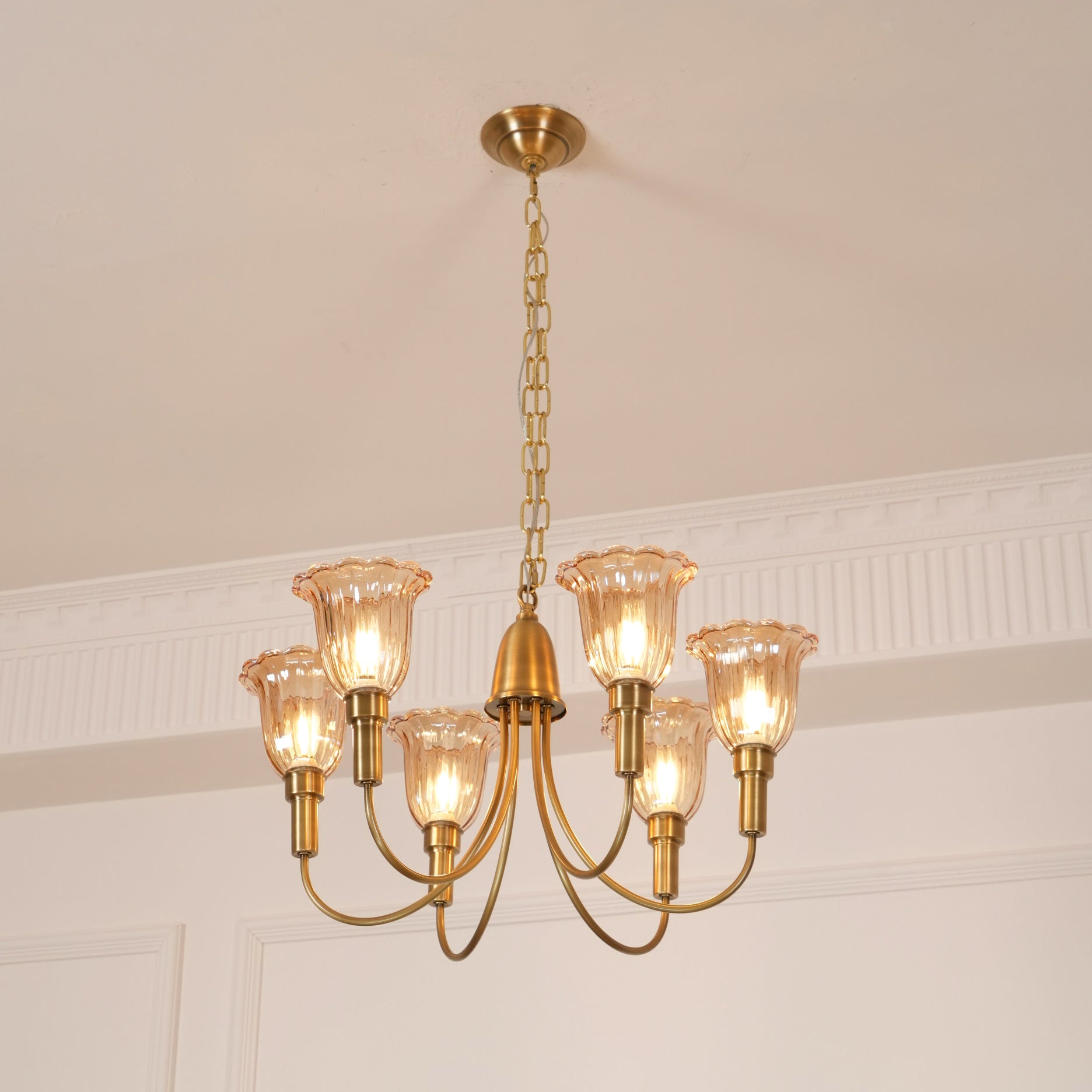 Tempo Vintage Art Messing Kronleuchter-Letslighting