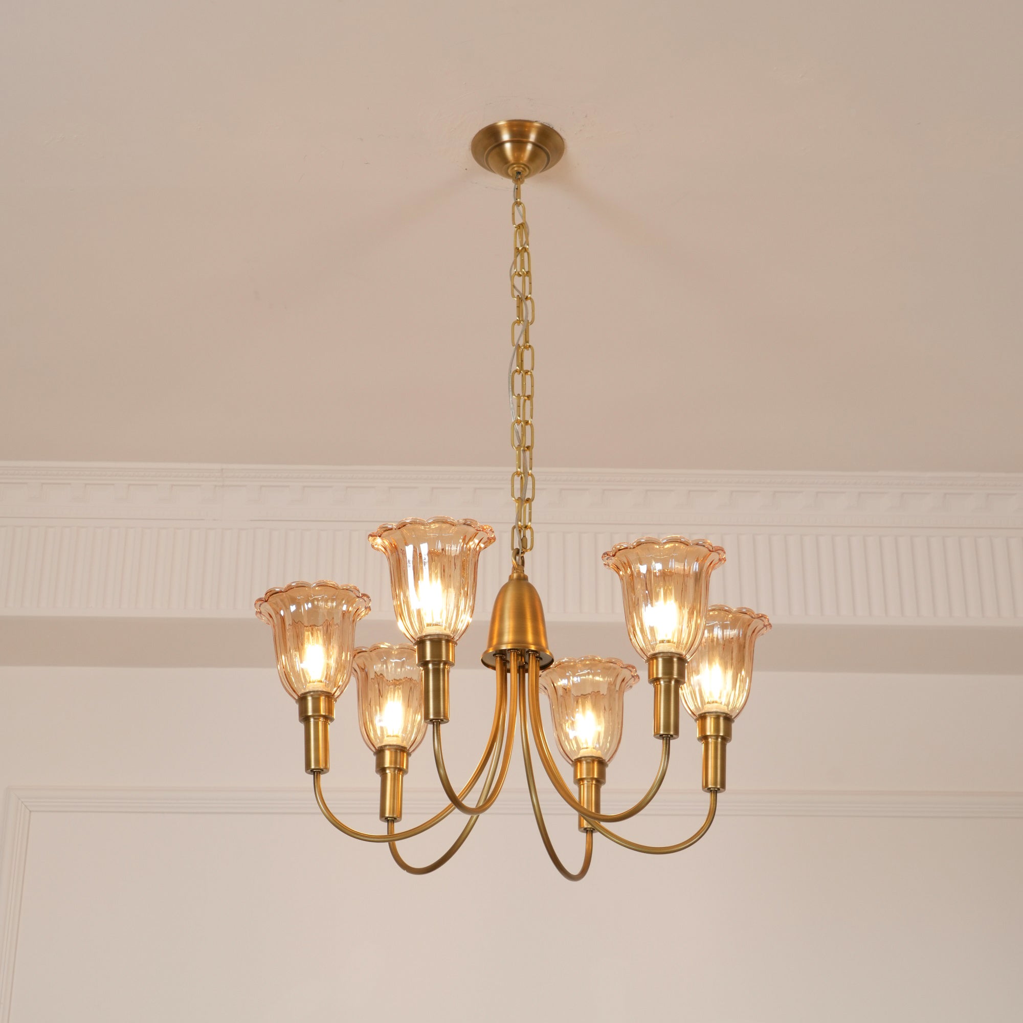 Tempo Vintage Art Messing Kronleuchter-Letslighting
