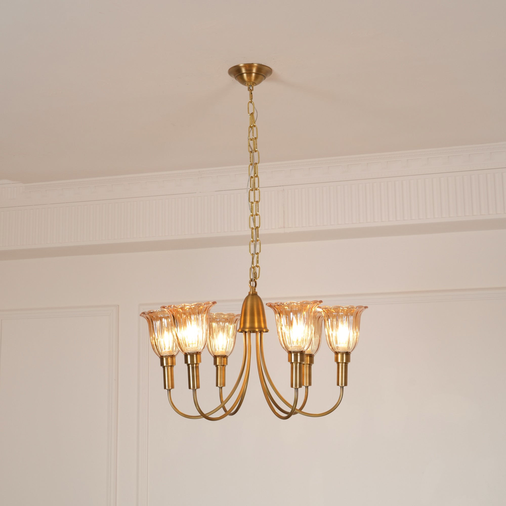 Tempo Vintage Art Messing Kronleuchter-Letslighting