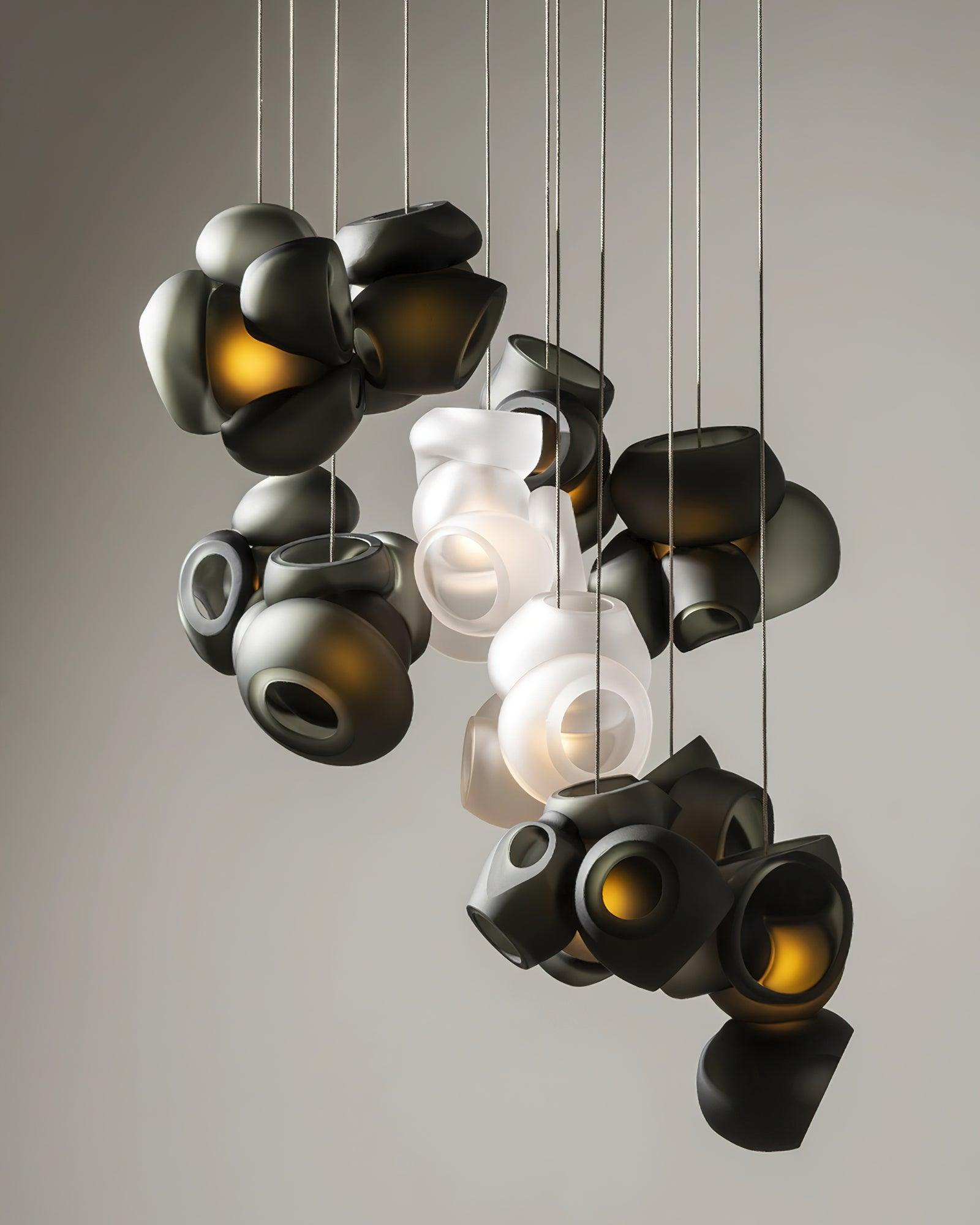 Zamarir Bubbles Cluster Metal Glass Pendant Light - Blowlighting