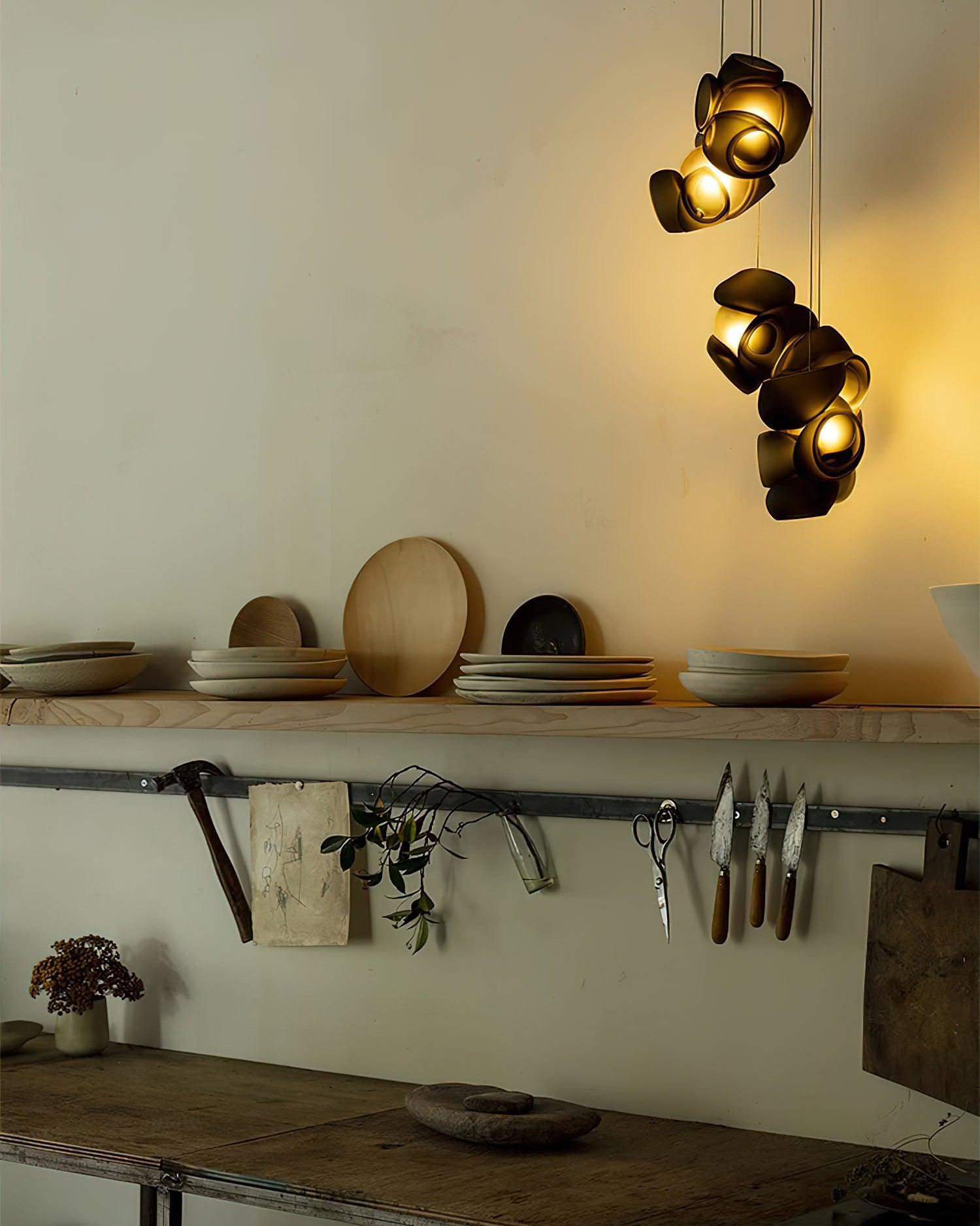 Zamarir Bubbles Cluster Metal Glass Pendant Light - Blowlighting