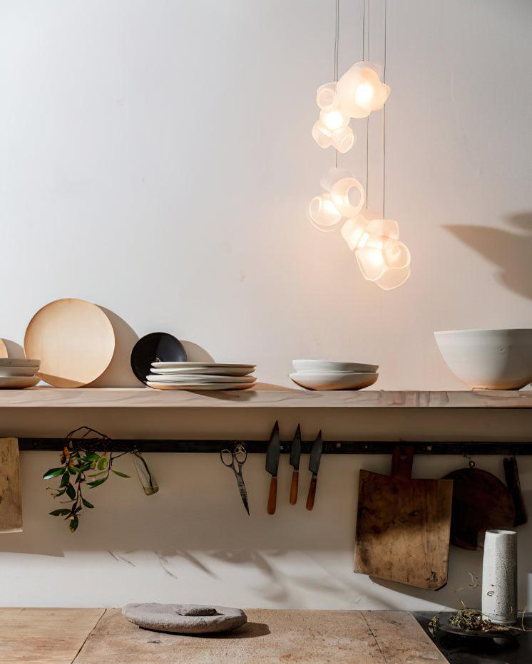 Zamarir Bubbles Cluster Metal Glass Pendant Light - Blowlighting