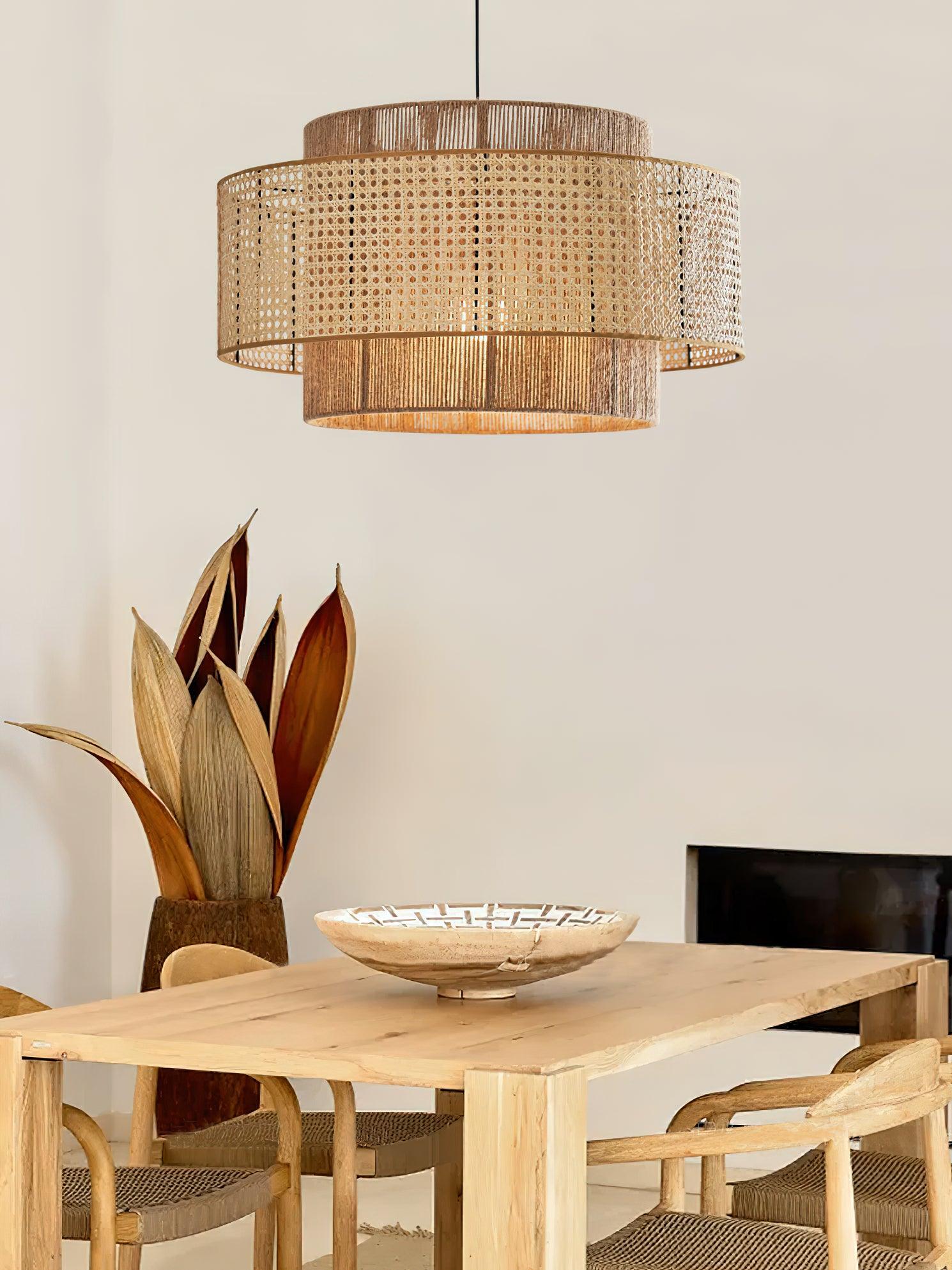 Ulshayra Konzentrisch Rattan Pendelleuchte-Letslighting