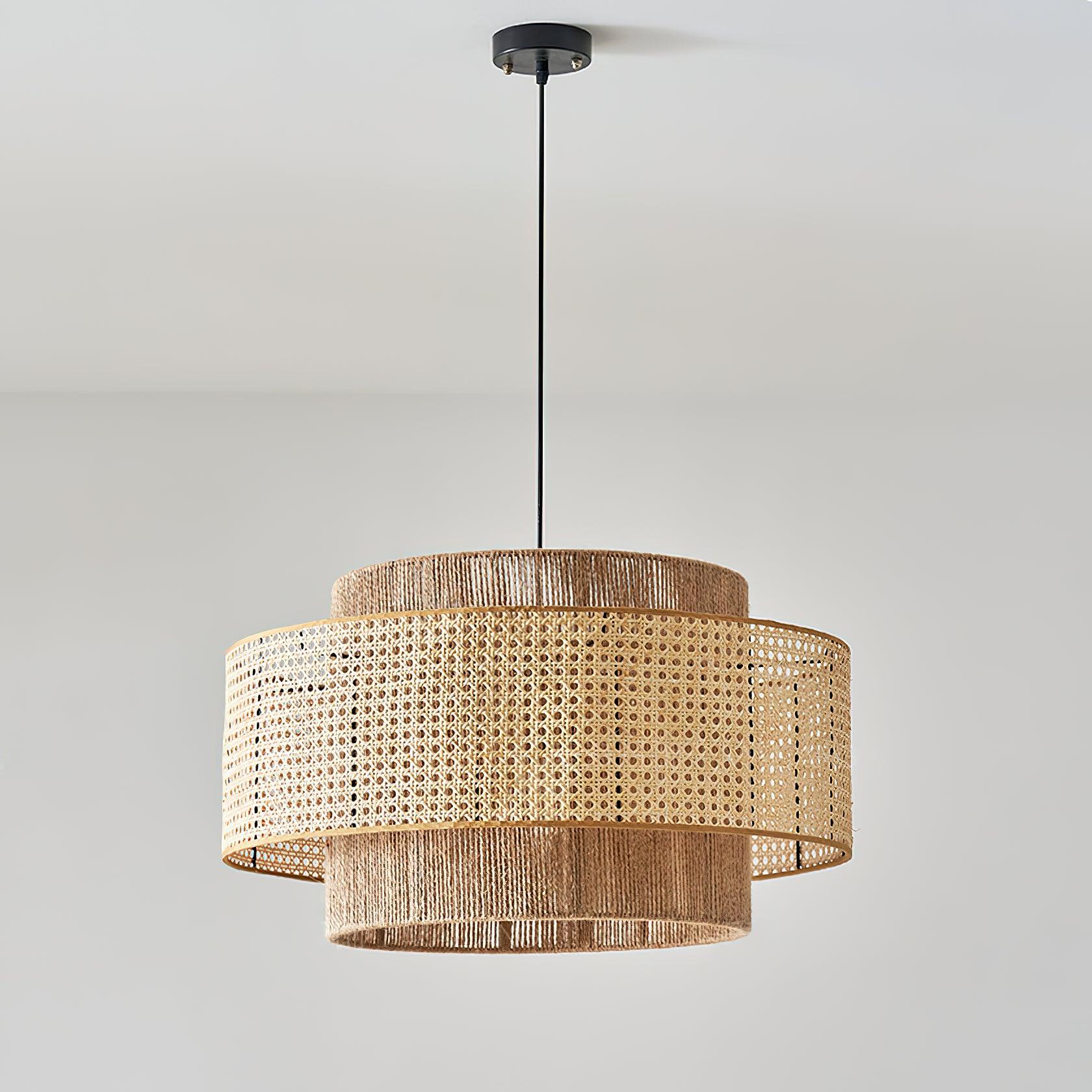 Ulshayra Konzentrisch Rattan Pendelleuchte-Letslighting