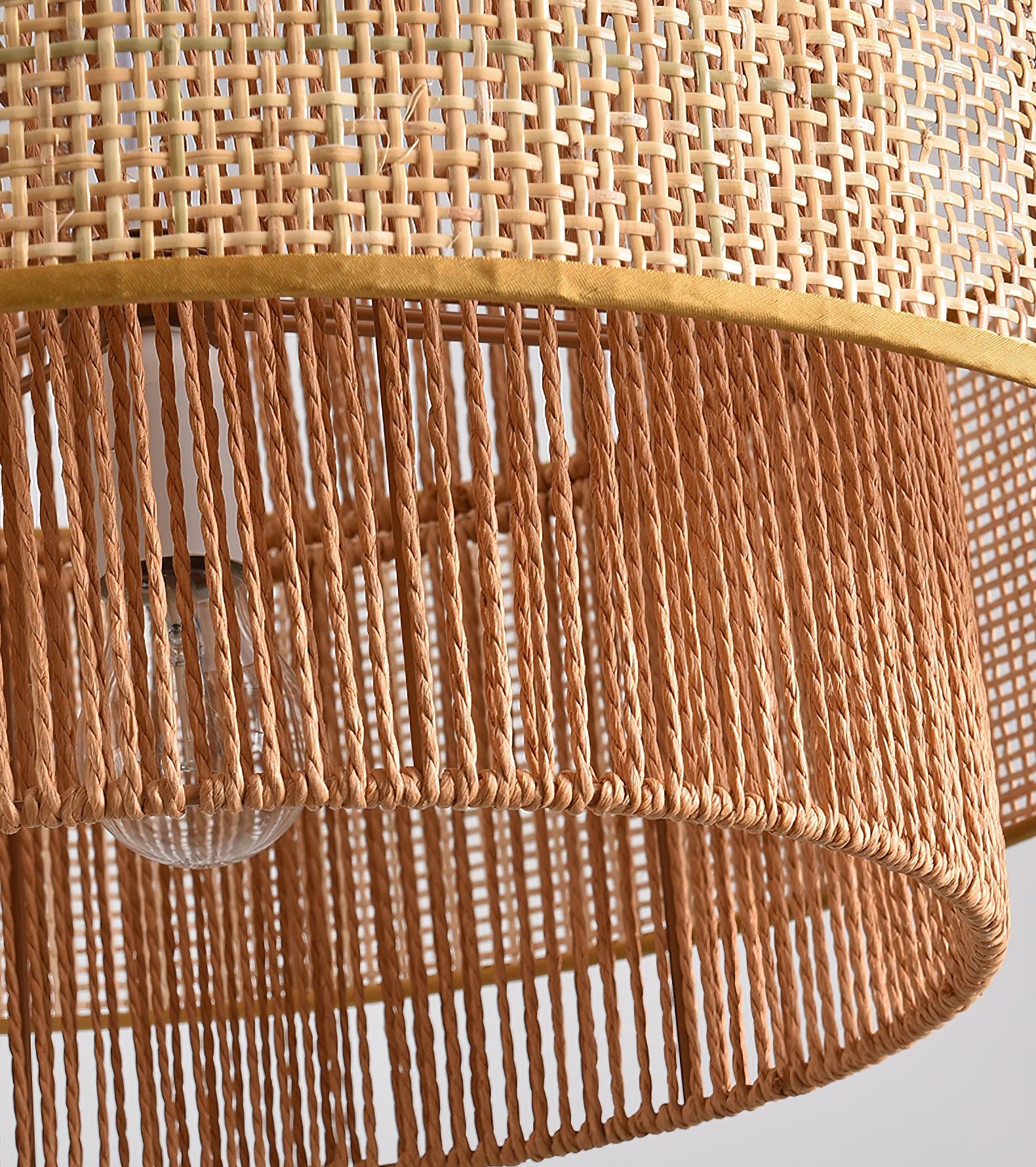 Ulshayra Konzentrisch Rattan Pendelleuchte-Letslighting