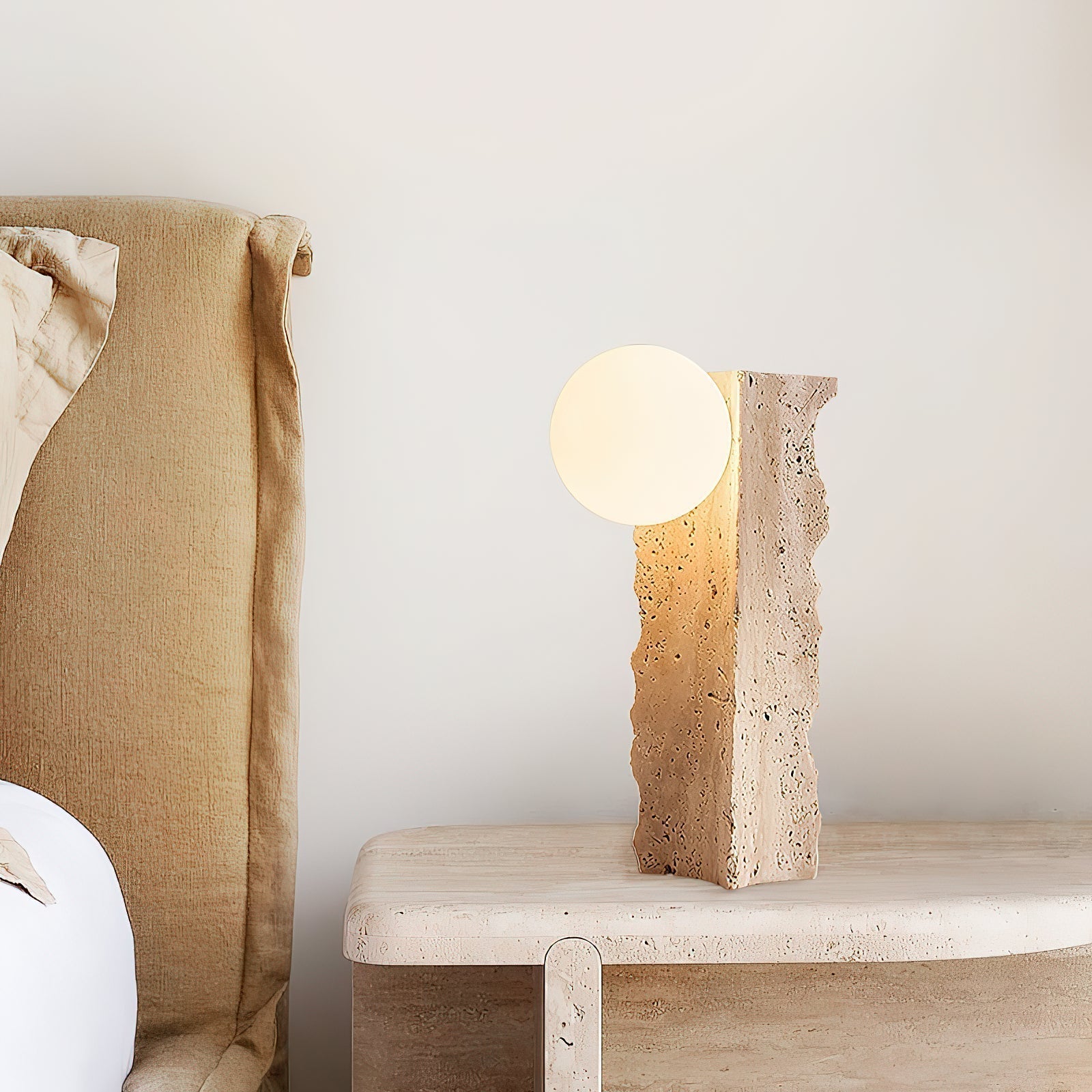Conduit Travertine Table Lamp - Letslighting