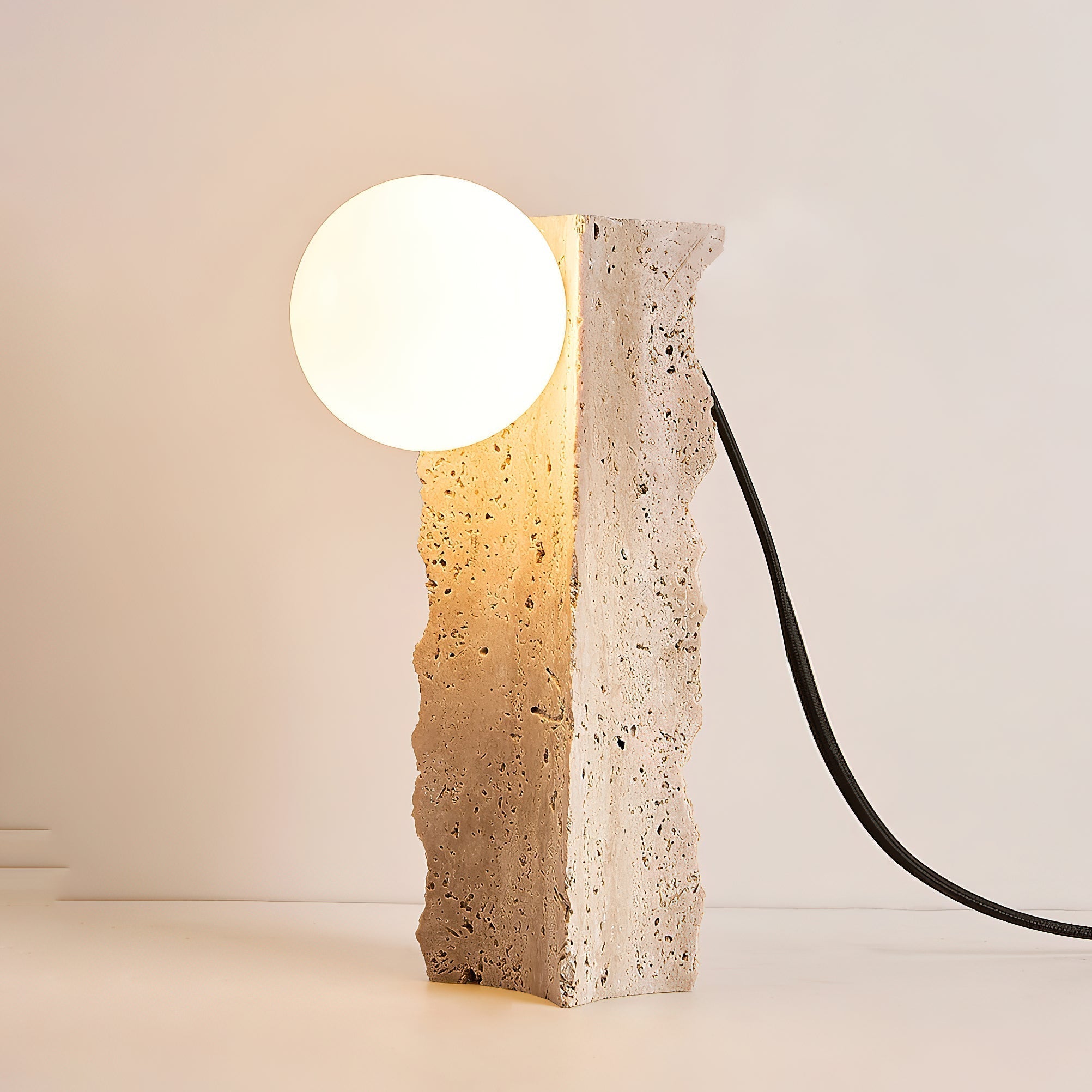 Conduit Travertine Table Lamp - Letslighting
