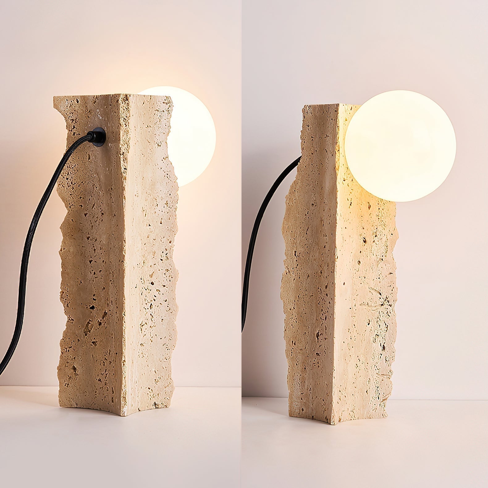 Conduit Travertine Table Lamp - Letslighting