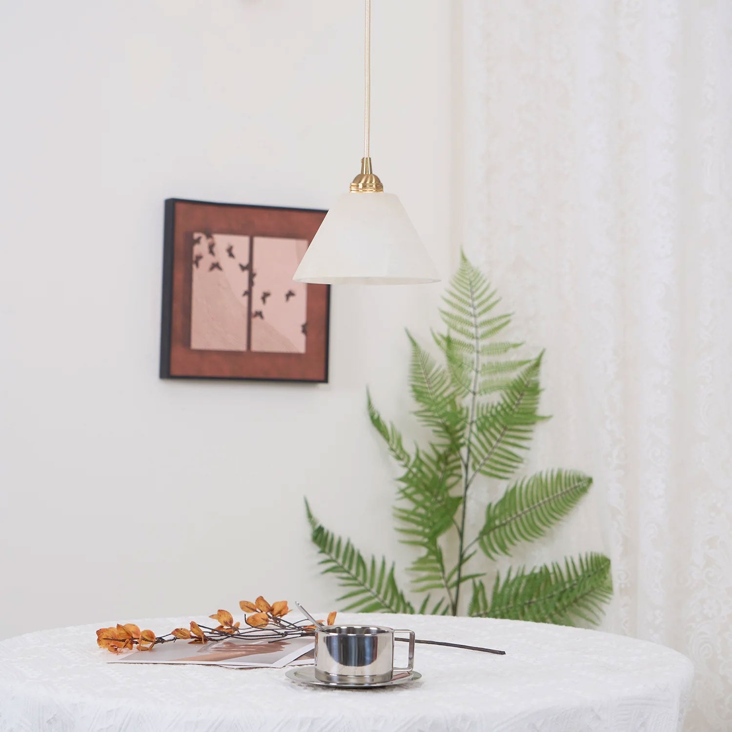 Liora Minimalist Alabaster Pendant Light - Blowlighting