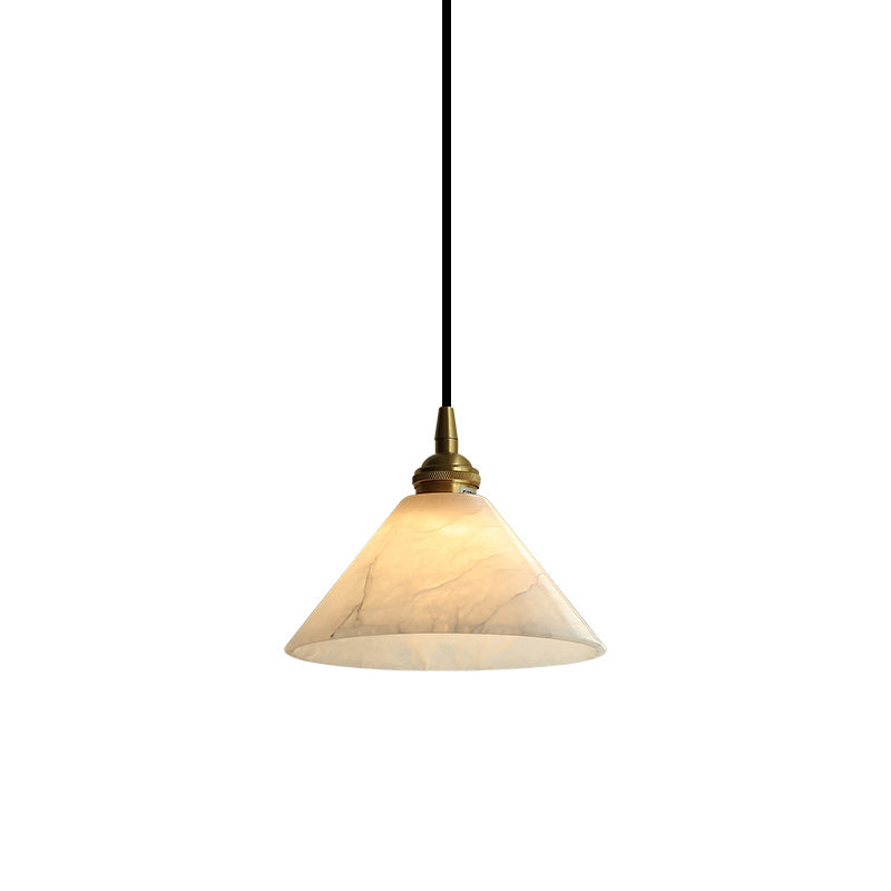 Xen Modern Minimalist Brass Alabaster Pendant Lamp - Letslighting