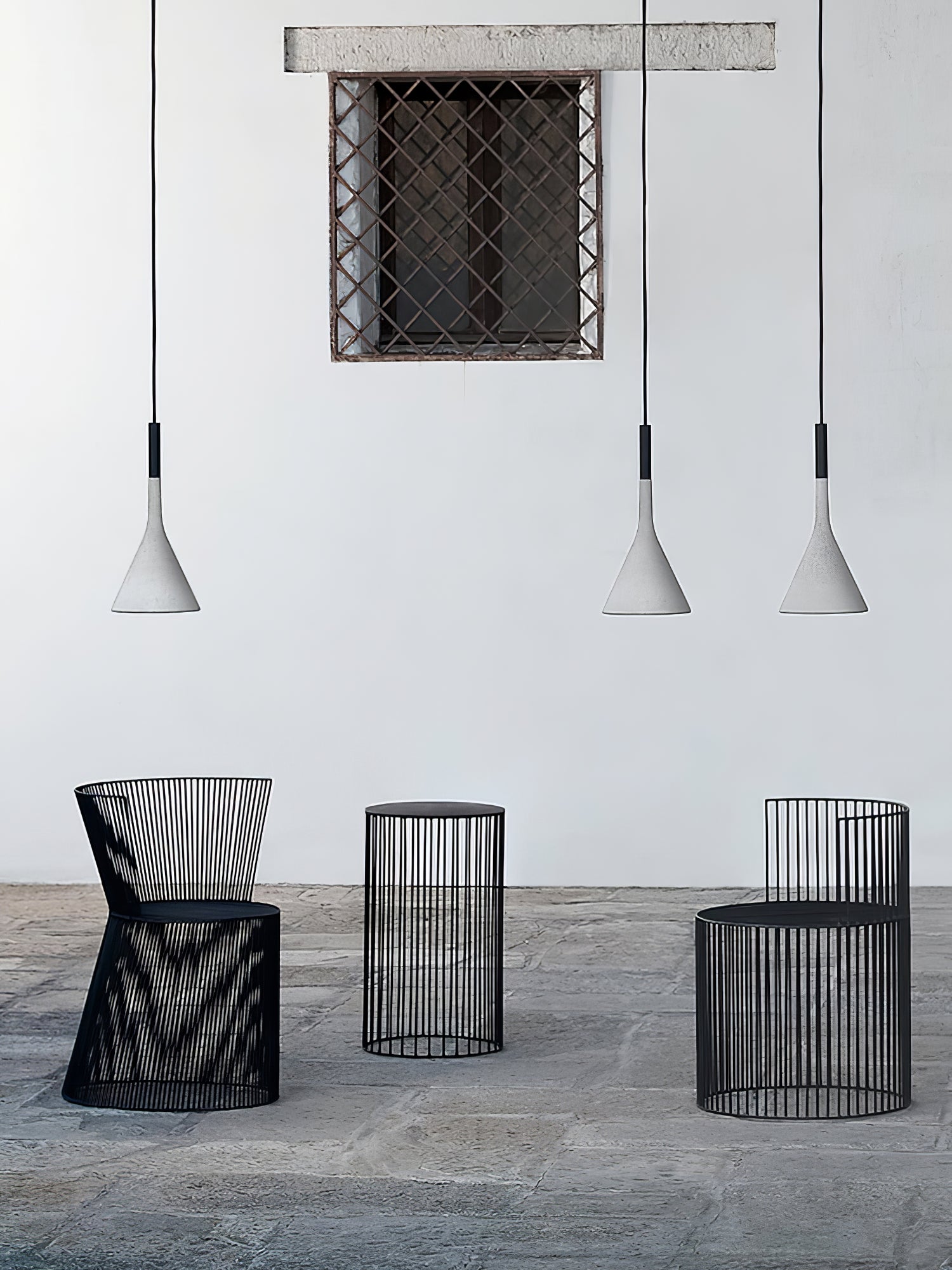 Conical Concrete Pendant Light - Blowlighting