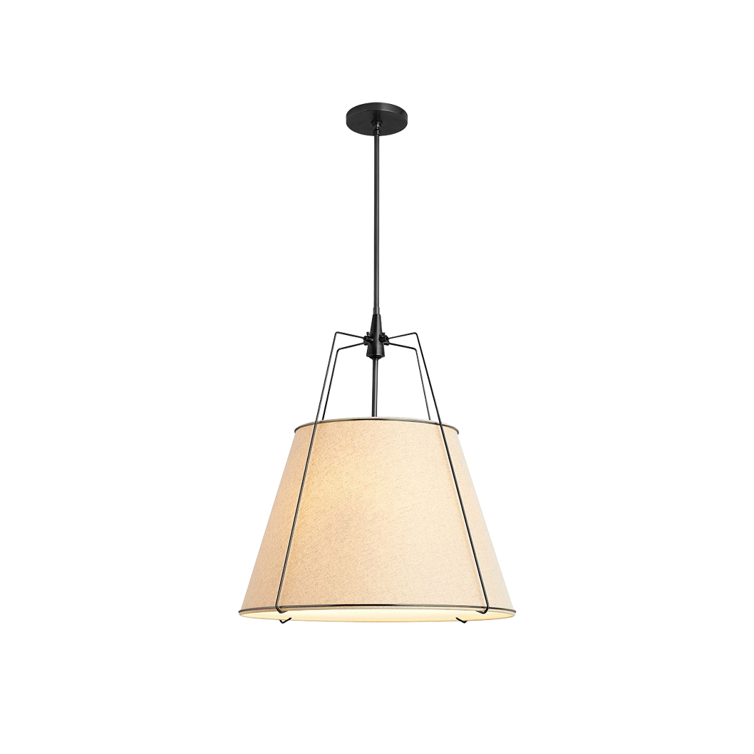 Veshaa Vintage Industrial Trommel Stoff Pendelleuchte-Letslighting