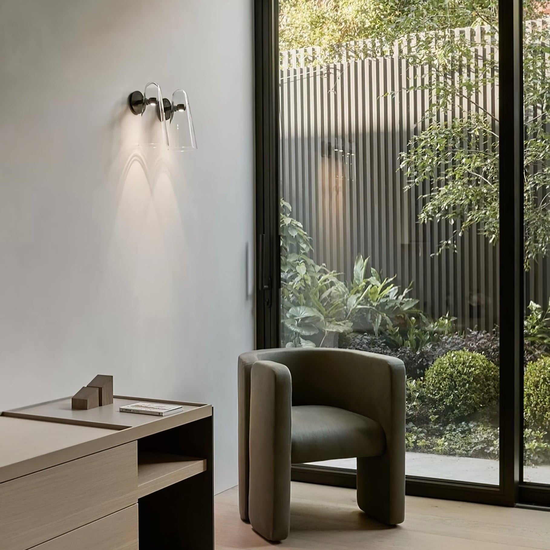 Yoke Minimalistische Glas-Wandleuchte-Letslighting