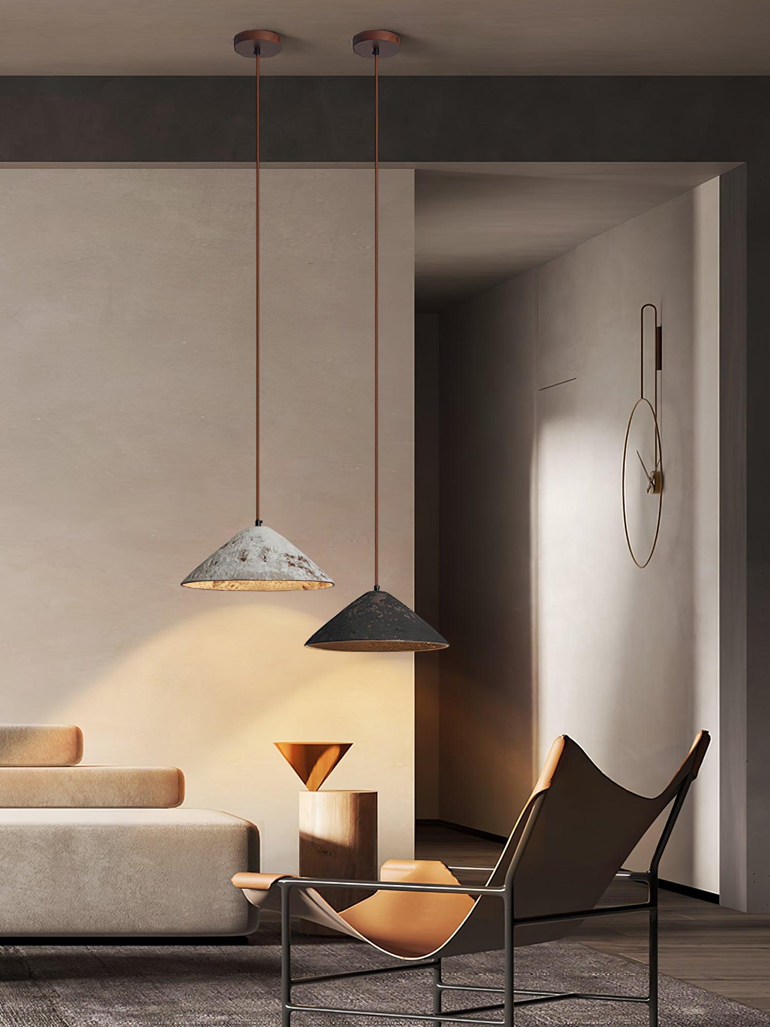 Solara Pendelleuchte Keramik Kegel Rustikal Vintage-Letslighting