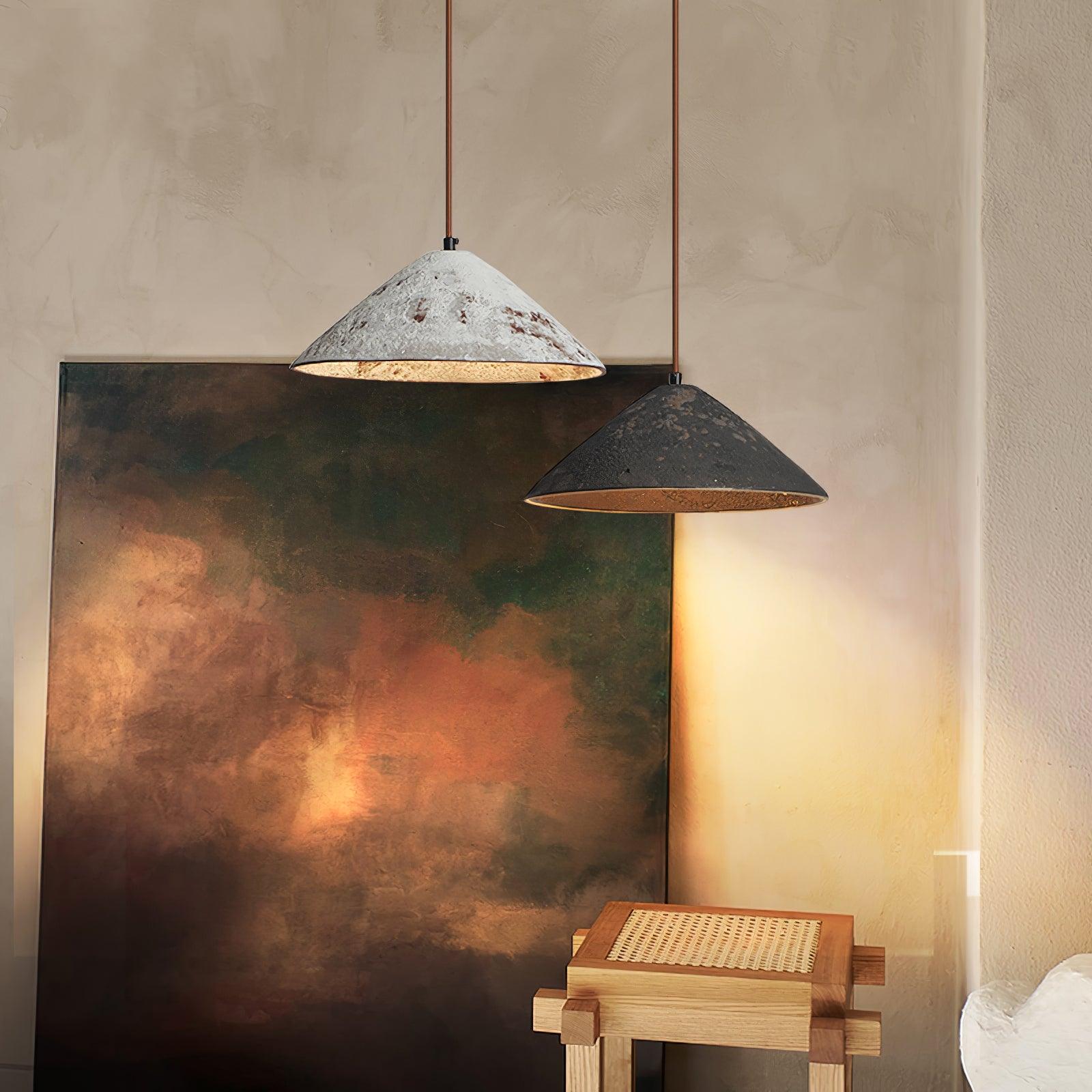 Solara Pendelleuchte Keramik Kegel Rustikal Vintage-Letslighting