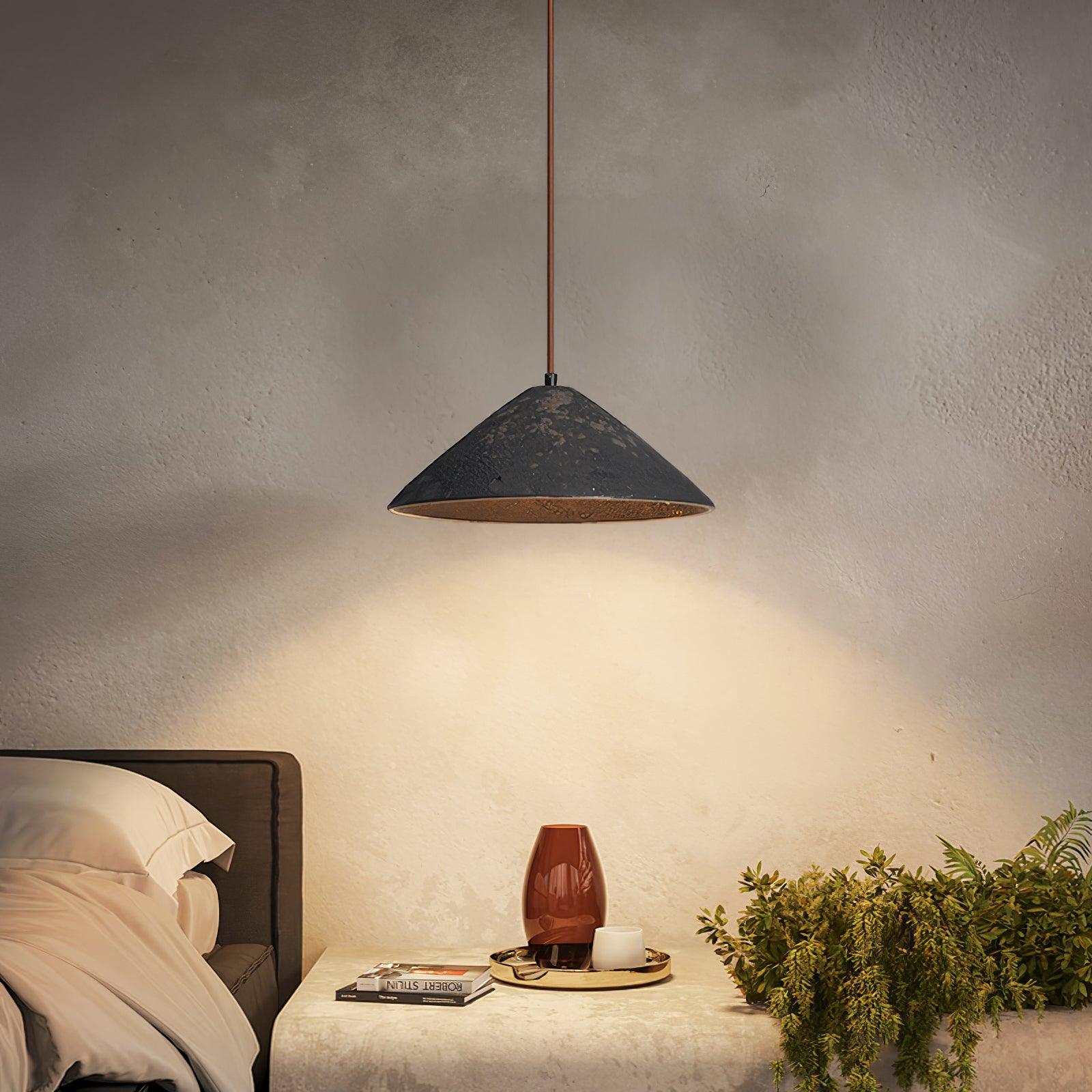 Solara Pendelleuchte Keramik Kegel Rustikal Vintage-Letslighting