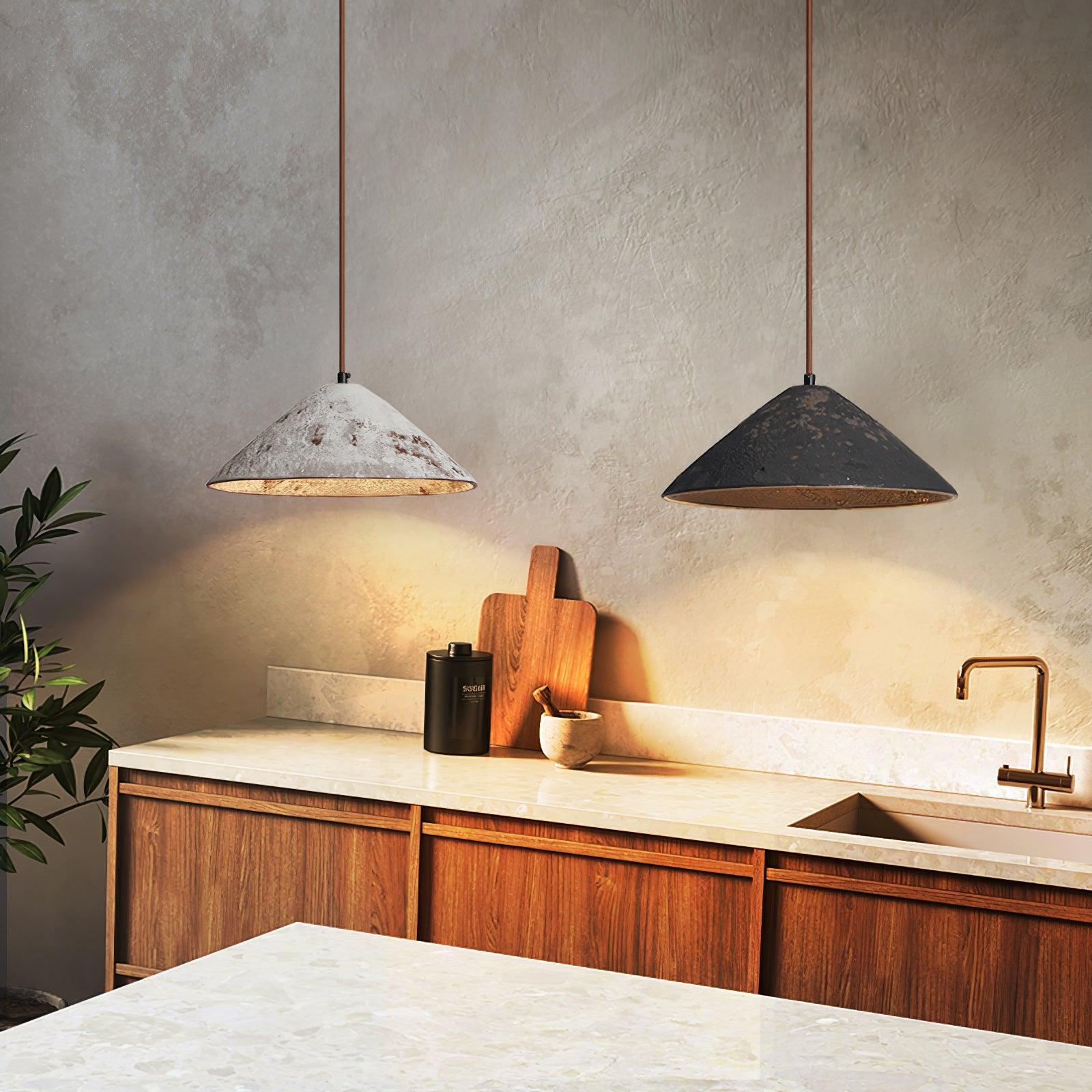 Solara Pendelleuchte Keramik Kegel Rustikal Vintage-Letslighting