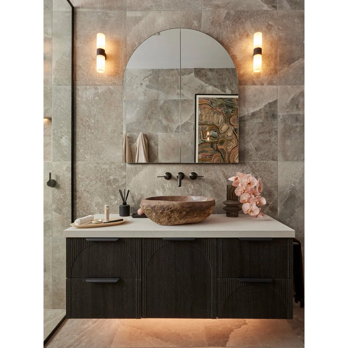 Alight Modern Minimalist Metal Alabaster Wall Lamp - Letslighting