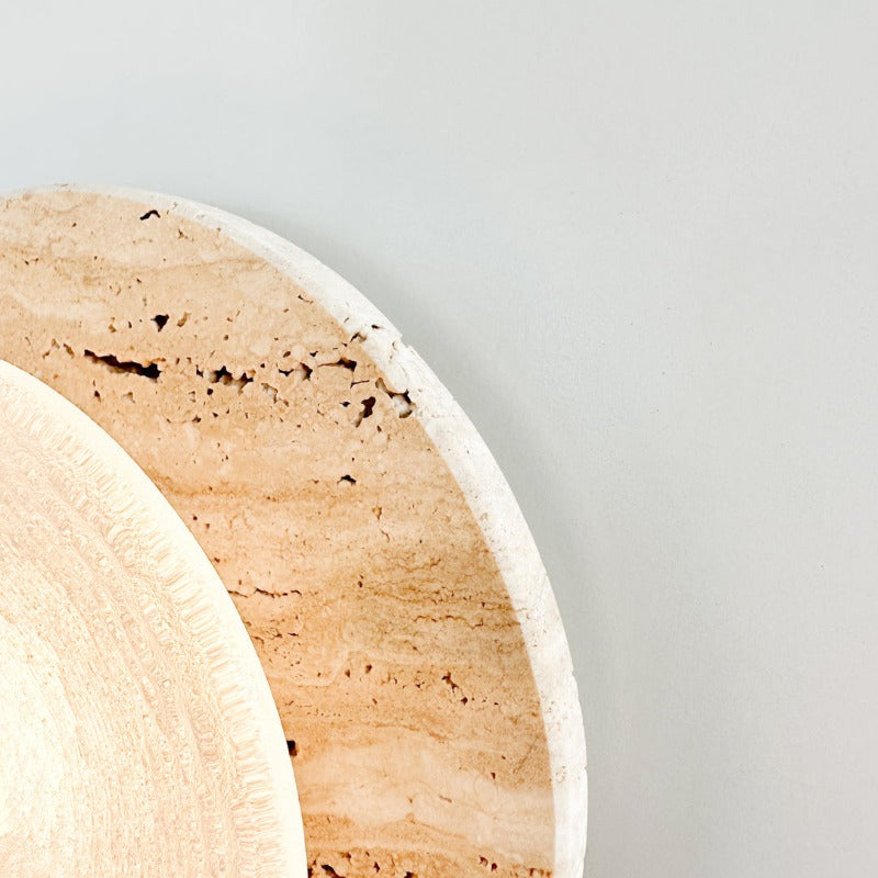 Ether Modern Minimalist Silver Metal Travertine Wall Lamp - Letslighting