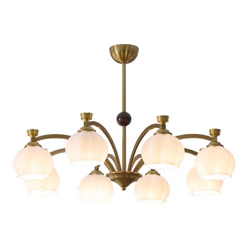 Alshaarae Traditioneller Premium-Bogen-Kronleuchter aus Holz und Glas-Letslighting